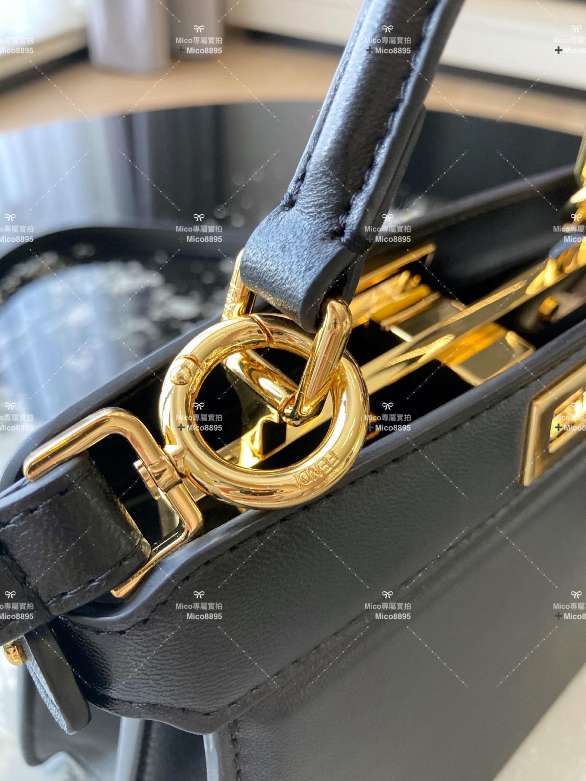 Fendi 經典黑 𝐩𝐞𝐞𝐤𝐚𝐛𝐨𝐨 𝐢𝐬𝐞𝐞𝐮小貓包 納帕羊皮 20cm