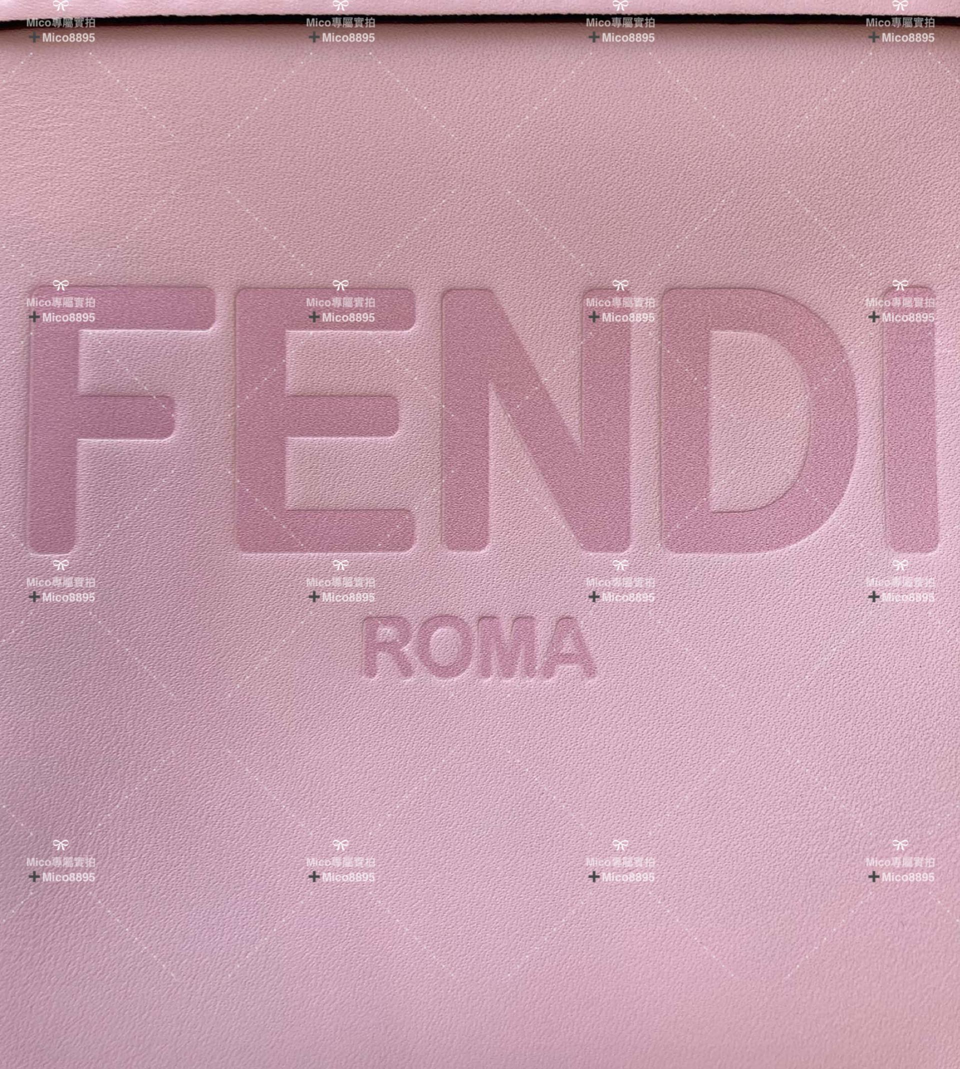 Fendi 迷你款式 粉色 玳瑁手柄 Sunshine手提包 斜跨包