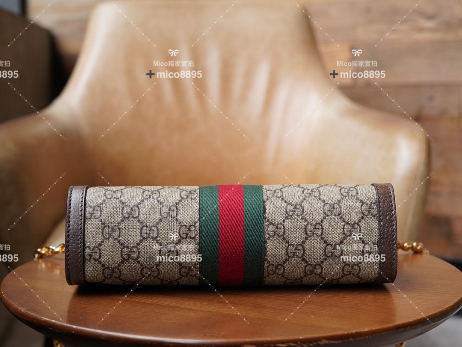 Gucci 經典𝐎𝐩𝐡𝐢𝐝𝐢𝐚系列 小號信封包 經典帆布 26cm