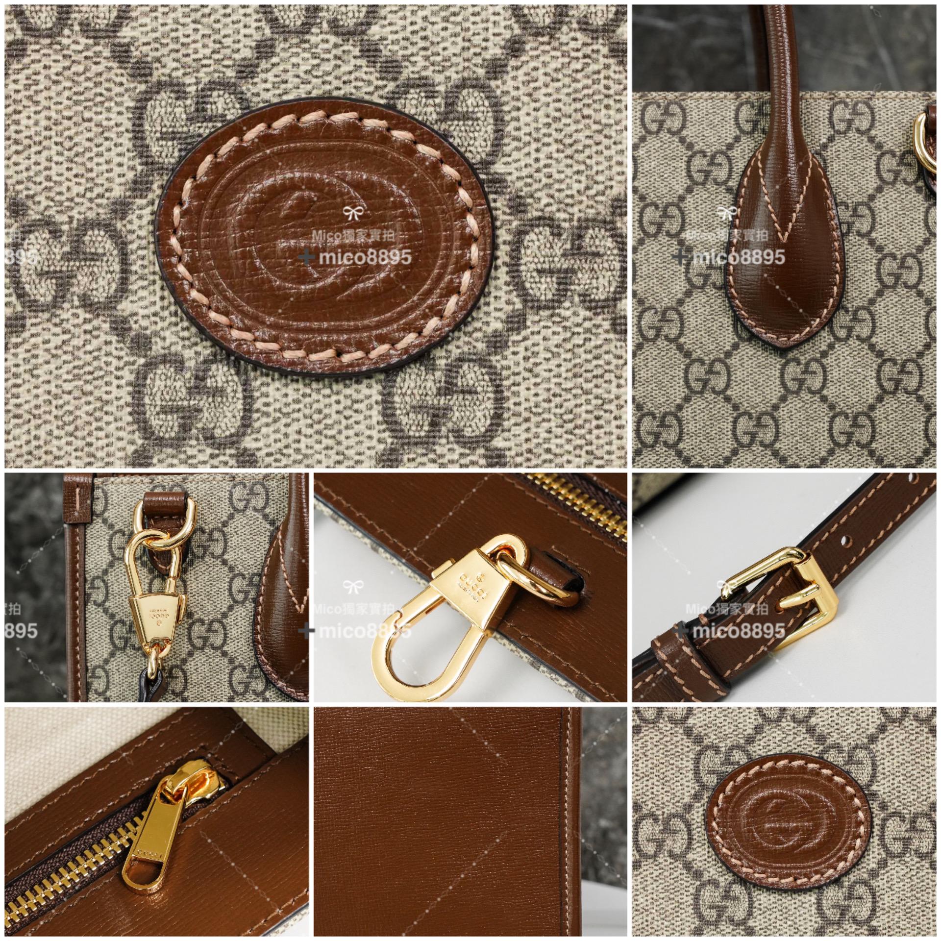 Gucci （棕色）𝐆𝐆 𝐑𝐞𝐭𝐫𝐨 系列 小號托特包/公事包 31cm