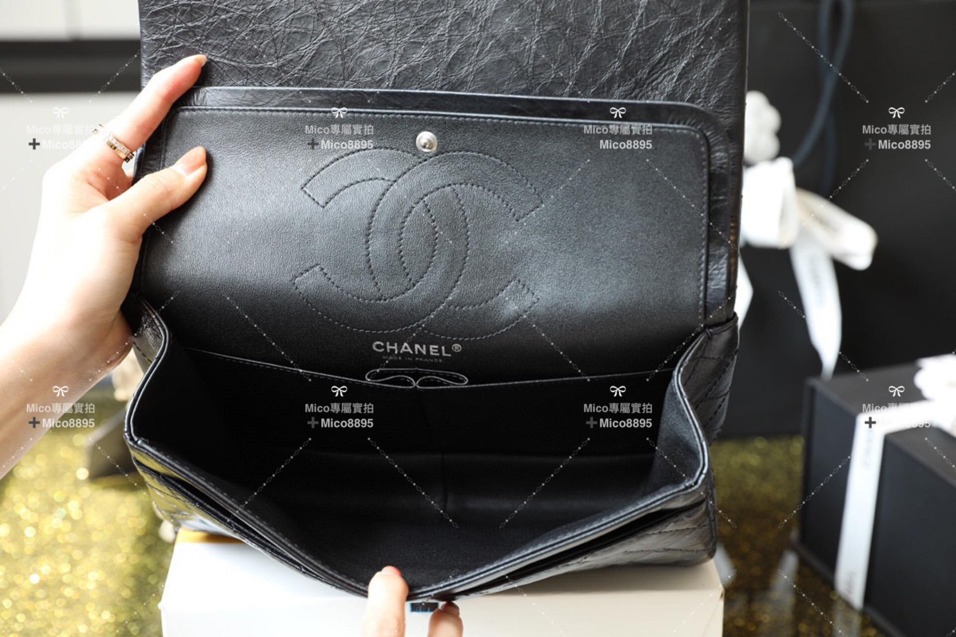 Chanel  𝟐.𝟓𝟓復刻系列◛大號 28cm 𝑺𝒐 𝑩𝒍𝒂𝒄𝒌 全黑色 槍扣