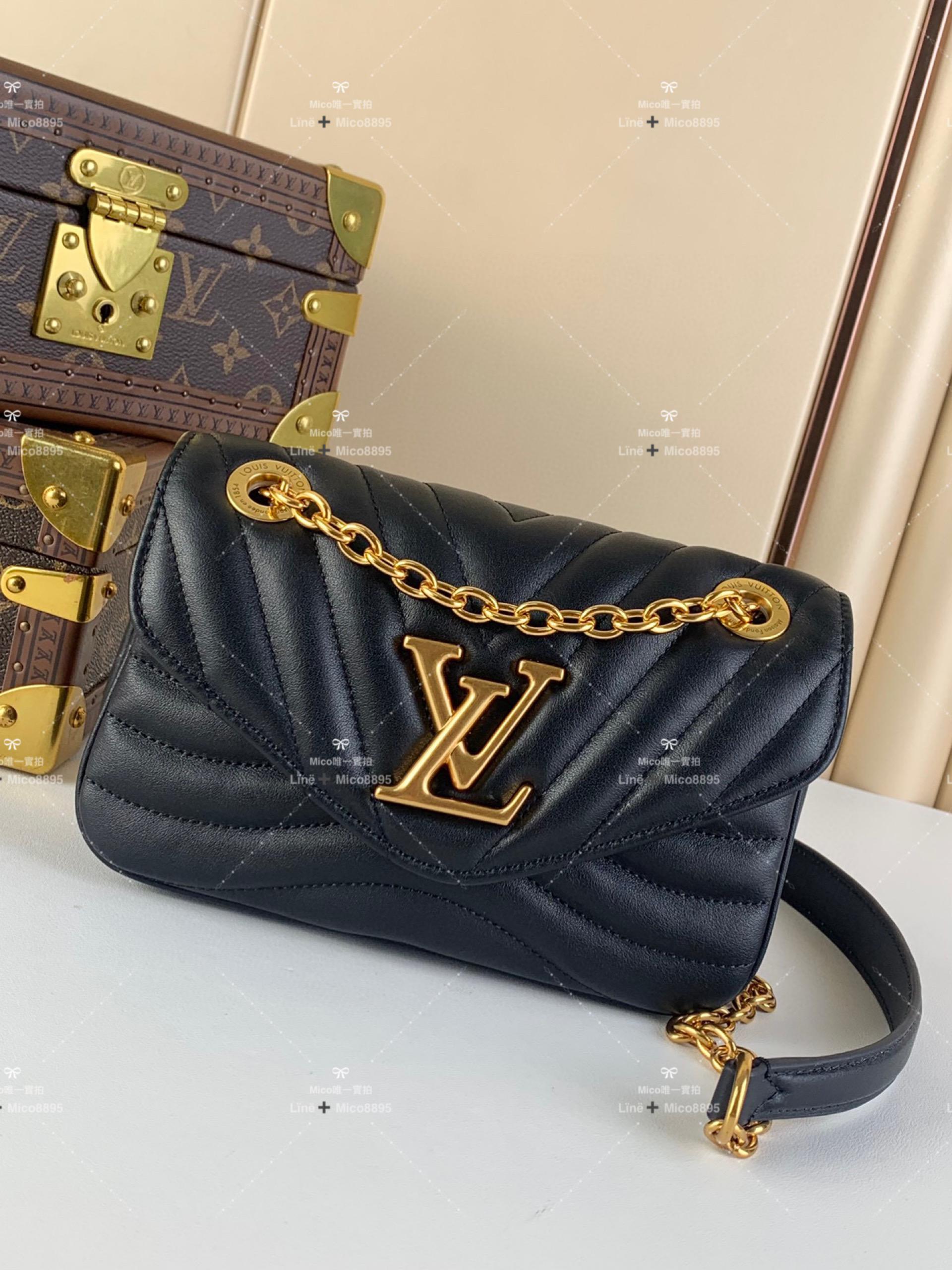 LV 【NEW WAVE 小號鏈條包】 m20687 黑色 21cm