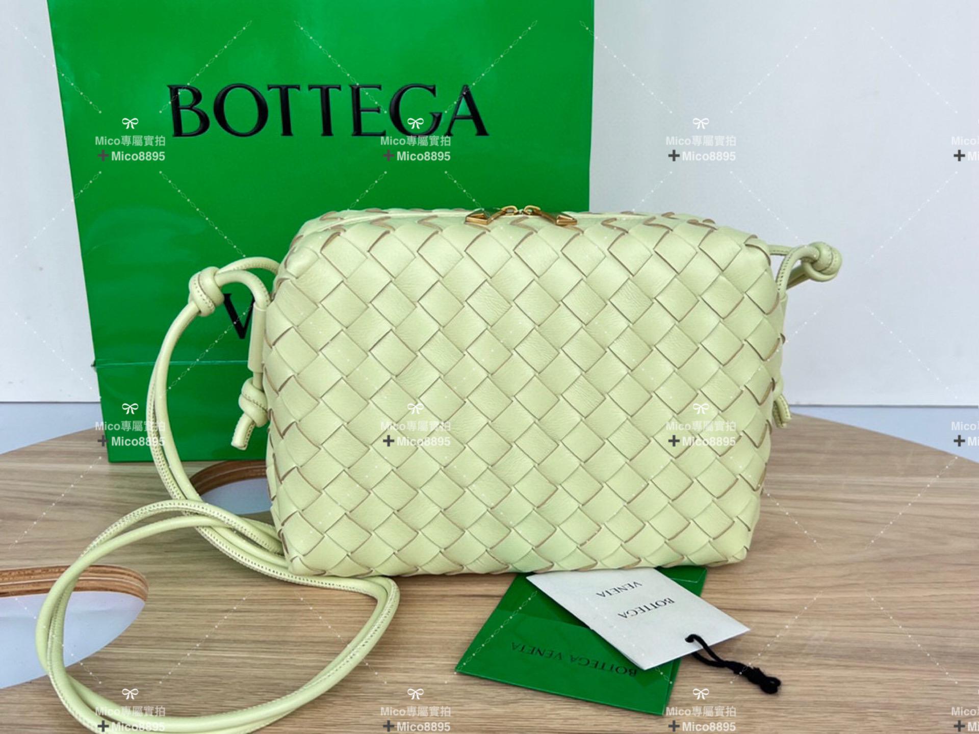 Bottega Veneta  Bv 檸檬黃 雙拉鍊編織方包 肩帶可隨意調節 尺寸23cm