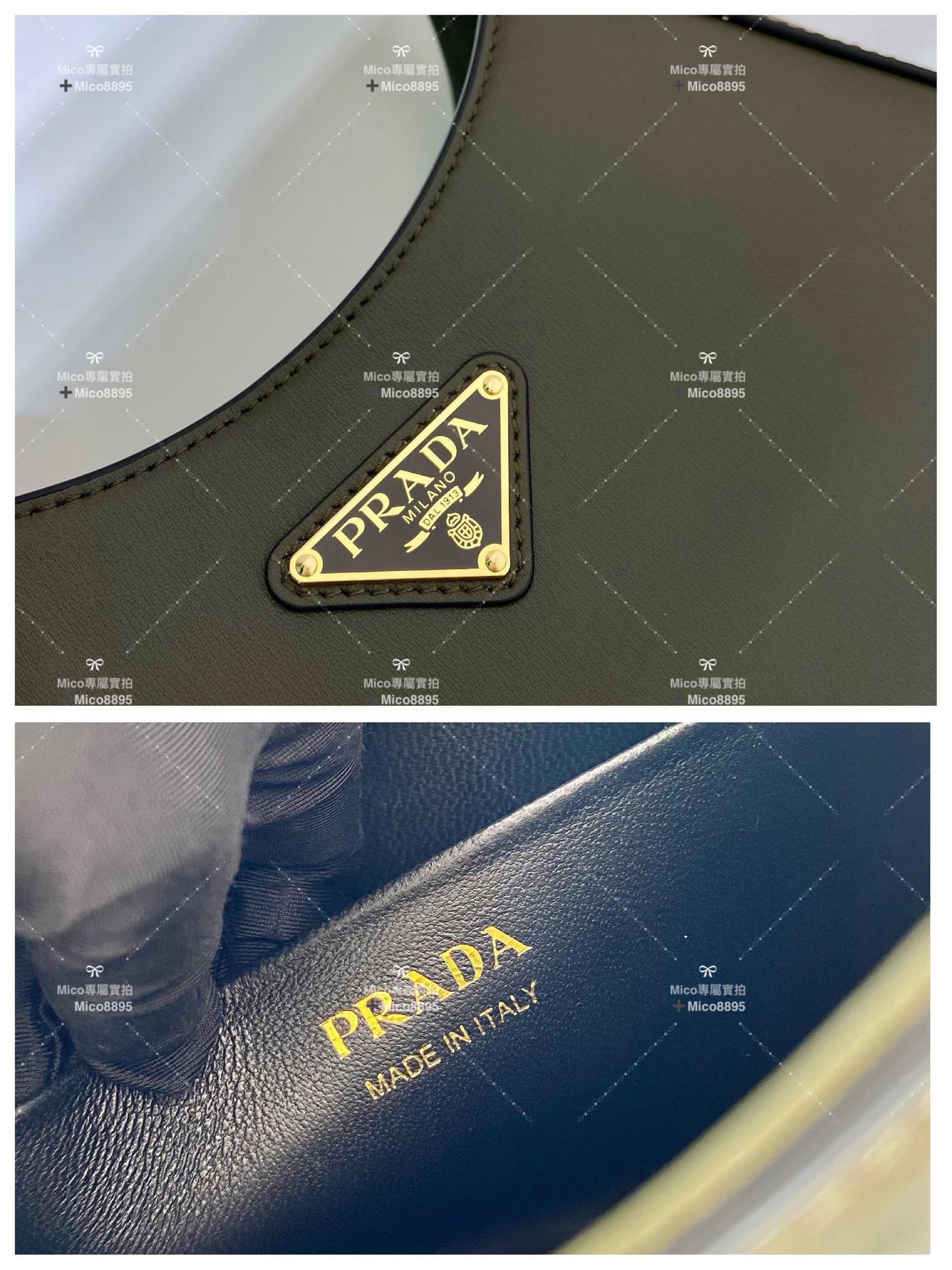 Prada 新款Cleo腋下包/手提包 抹茶綠 27cm