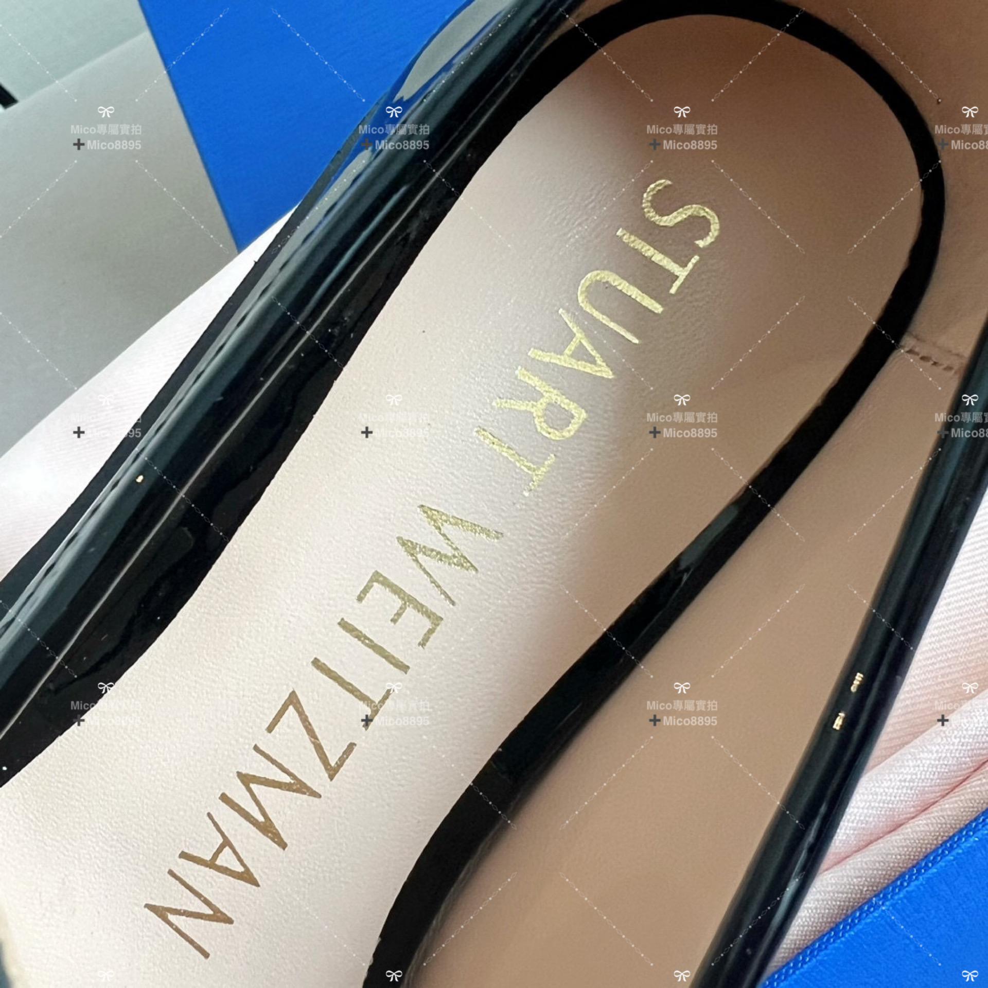 Stuart Weitzman 珍珠釦百搭漆皮樂福鞋 35-39