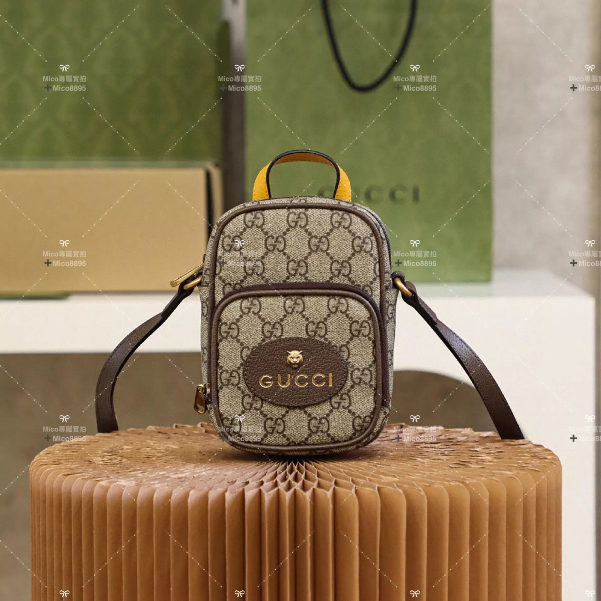 GUCCI mini虎頭包 手機包 男女同款