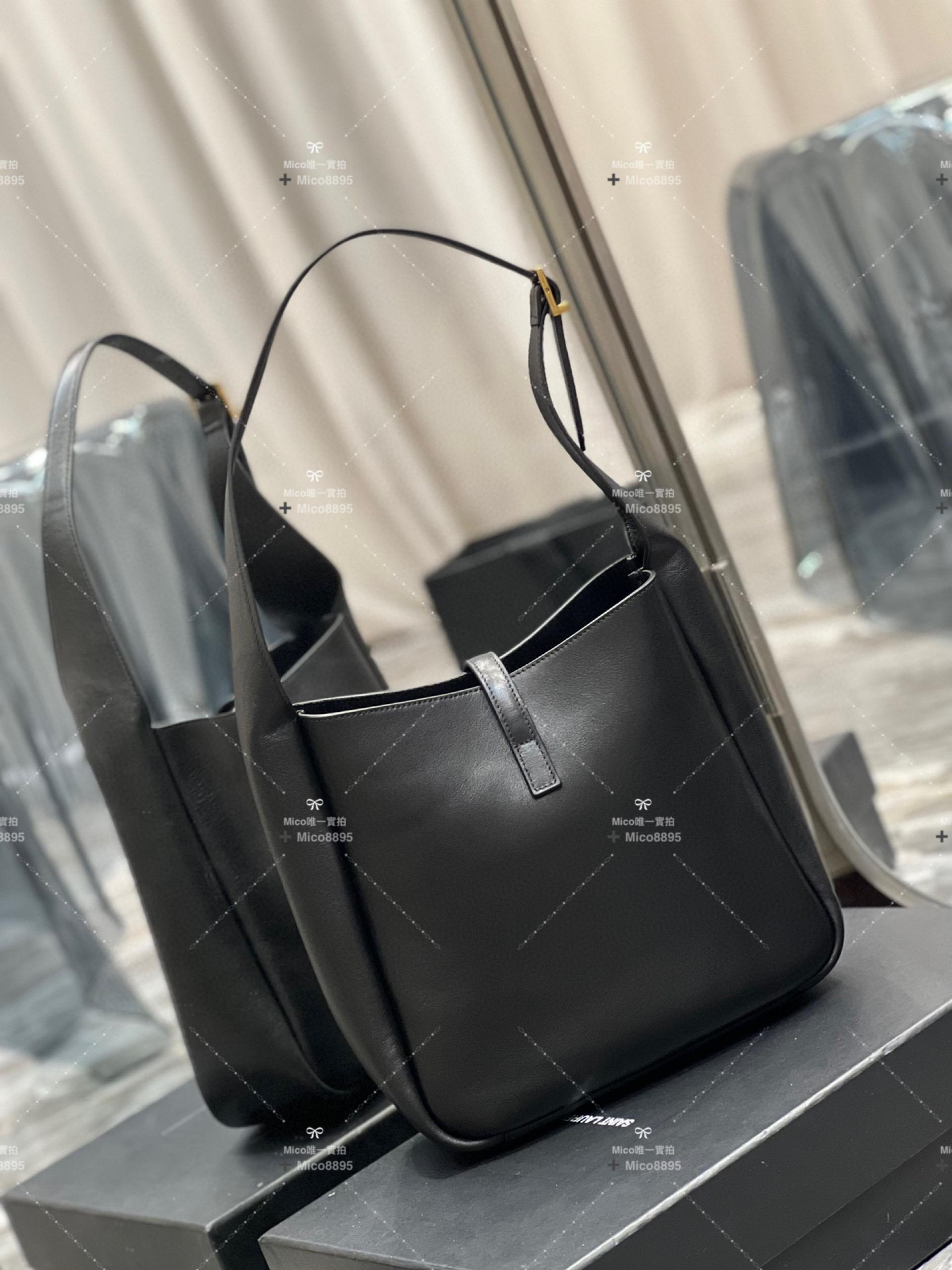 YSL 聖羅蘭 復古牛皮 LE 5A7腋下包 黑色 24cm