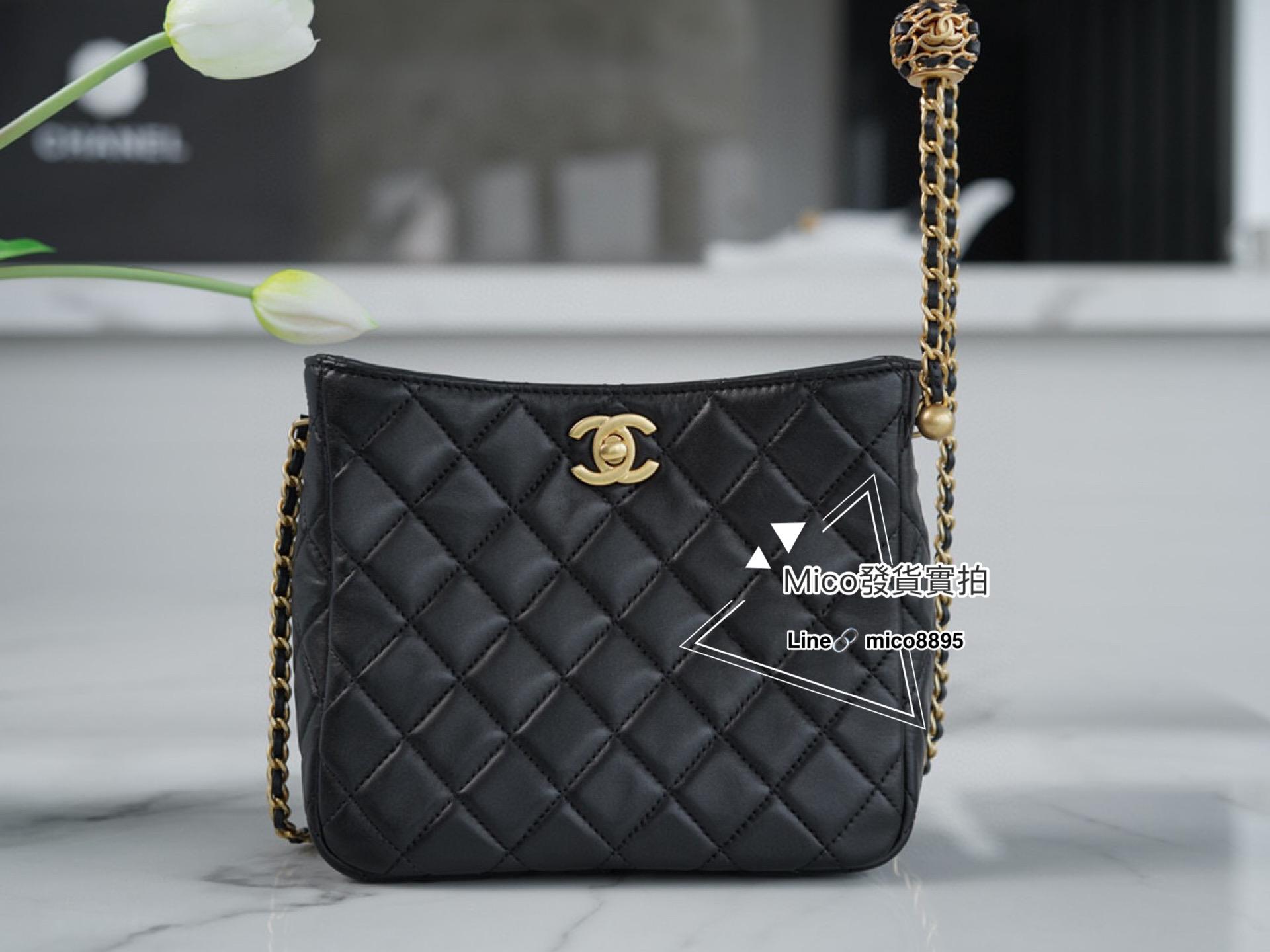 Chanel 22s 金球系列 編織金球Hobo嬉皮包 黑色〰️ 19cm