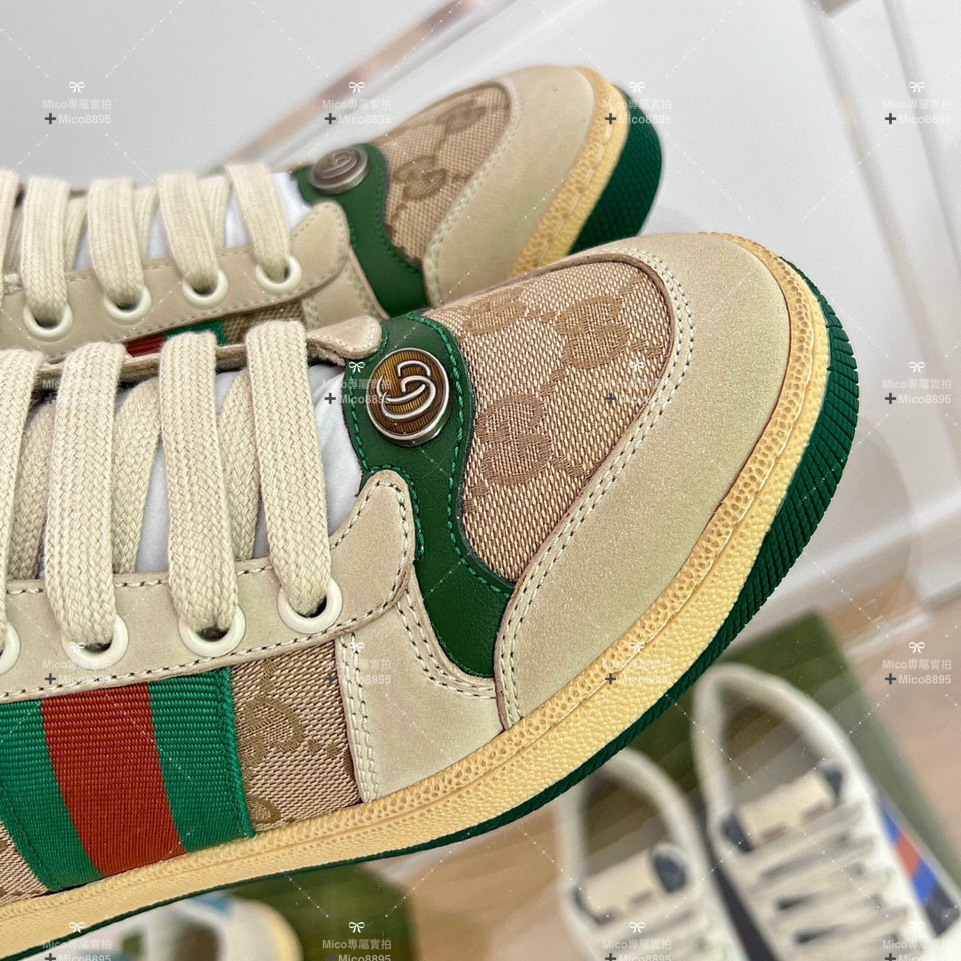 GUCCI 經典顏色 做舊復古風格休閒鞋 小髒鞋 35-40