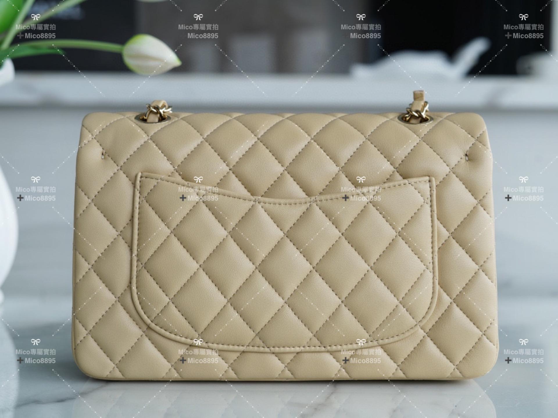 Chanel 「Classic Flap」淺杏色 CF 🔆 小號23cm