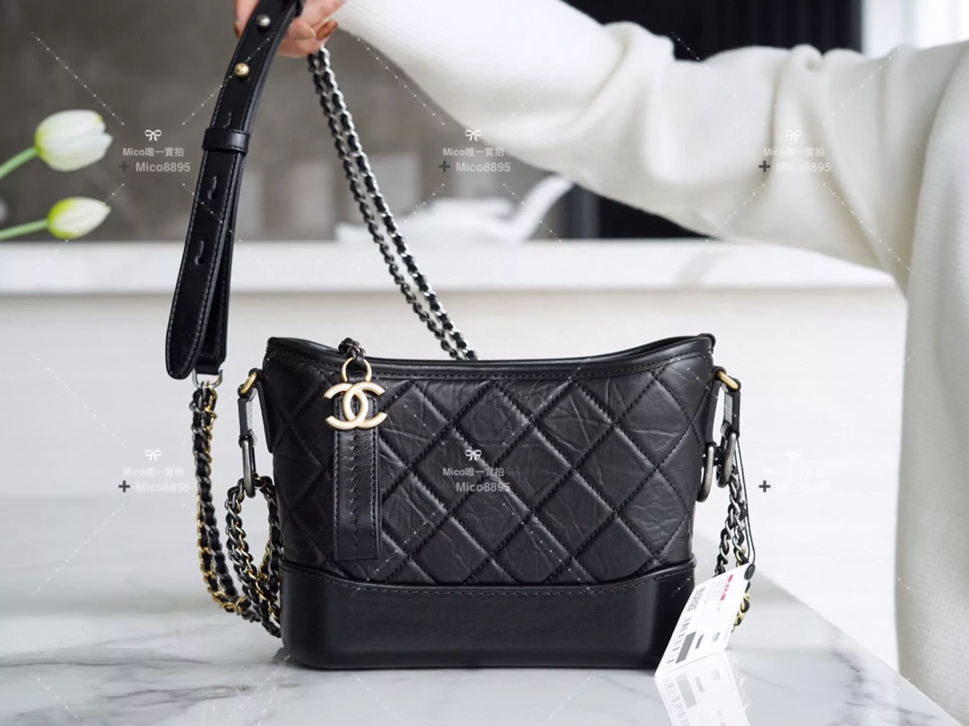 Chanel 𝗚𝗮𝗯𝗿𝗶𝗲𝗹𝗹𝗲 經典菱格流浪包 🖤黑色小號 20cm