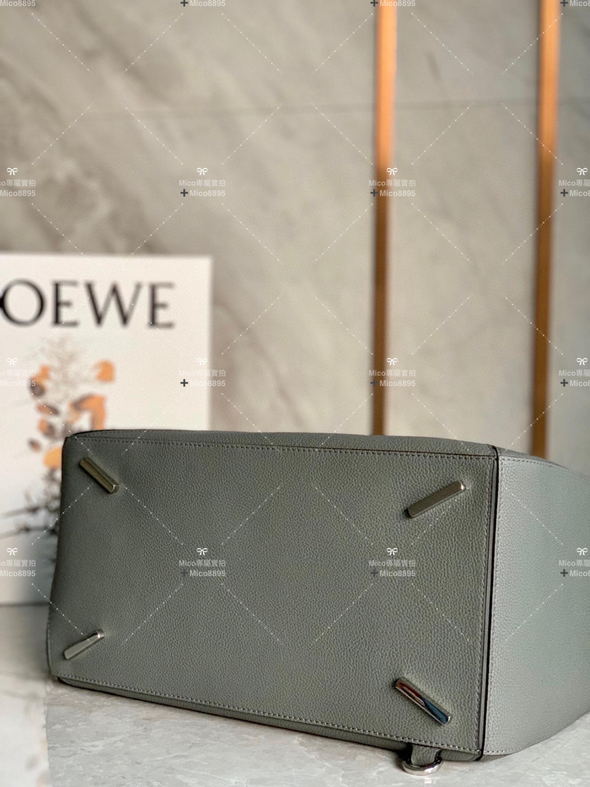 Loewe 男士Puzzle 大號幾何包 旅行包 35cm 荔枝皮 岩石灰