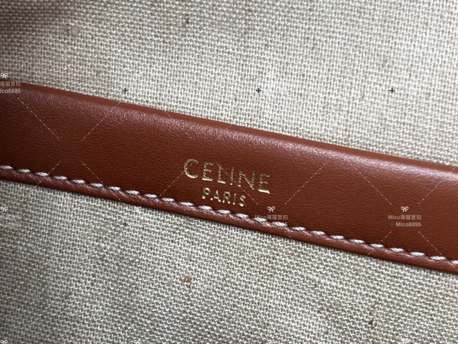 CELINE 新款 cabas 凱旋門lingo條紋 mini tote