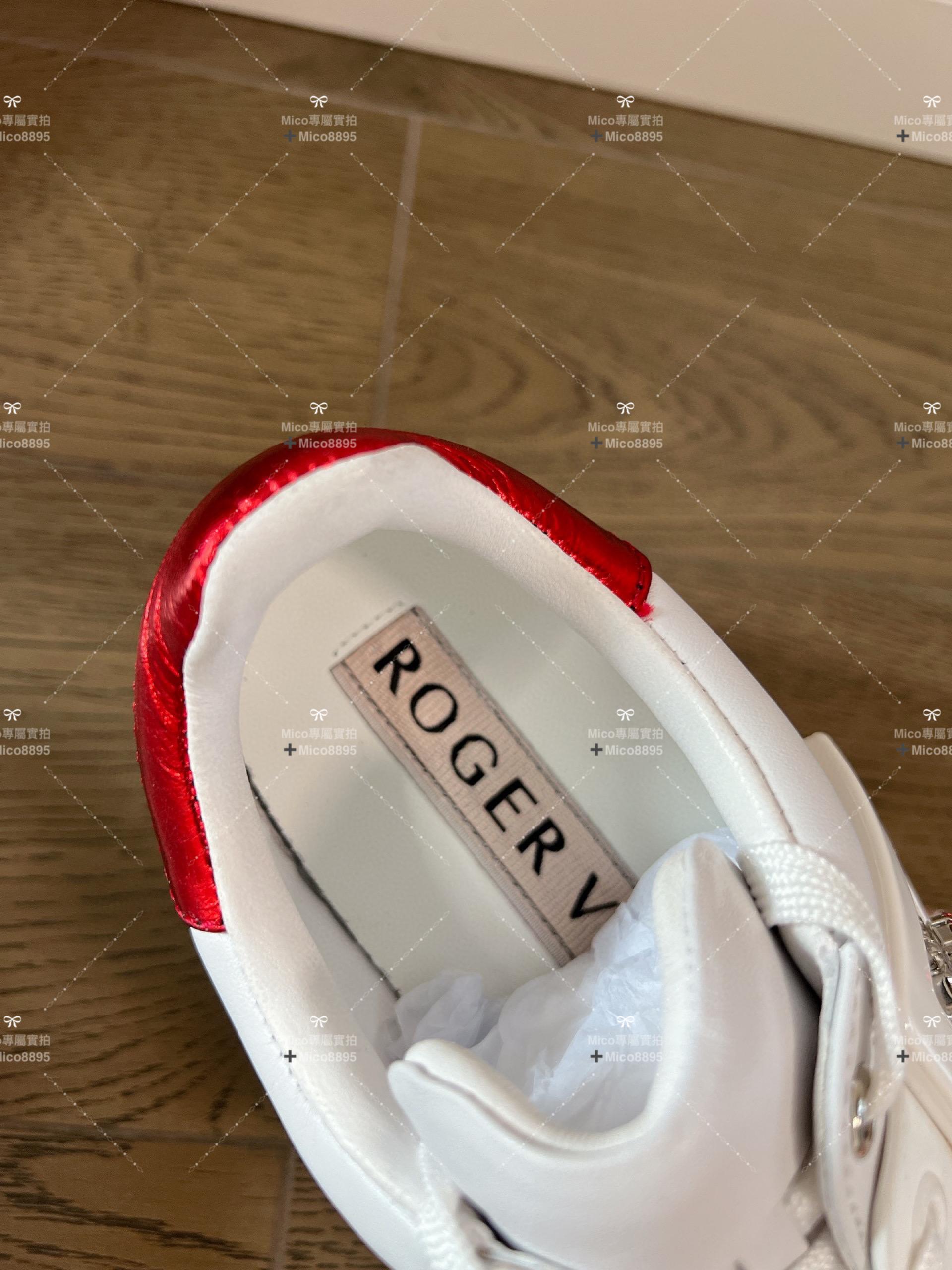 RV Roger vivier 23/年春夏新款鑽扣小白鞋 限量愛心鑽釦 35-40