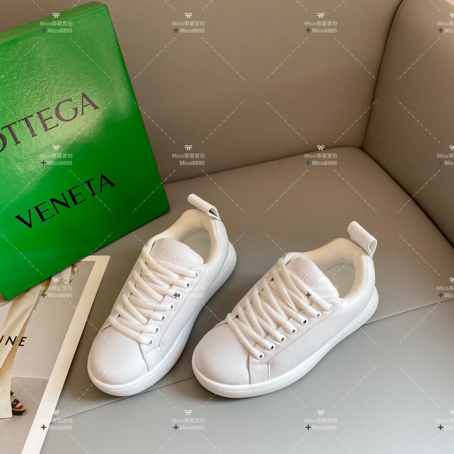 Bottega Veneta BV 極簡系列 情侶款/男女 休閒小白鞋 百搭款