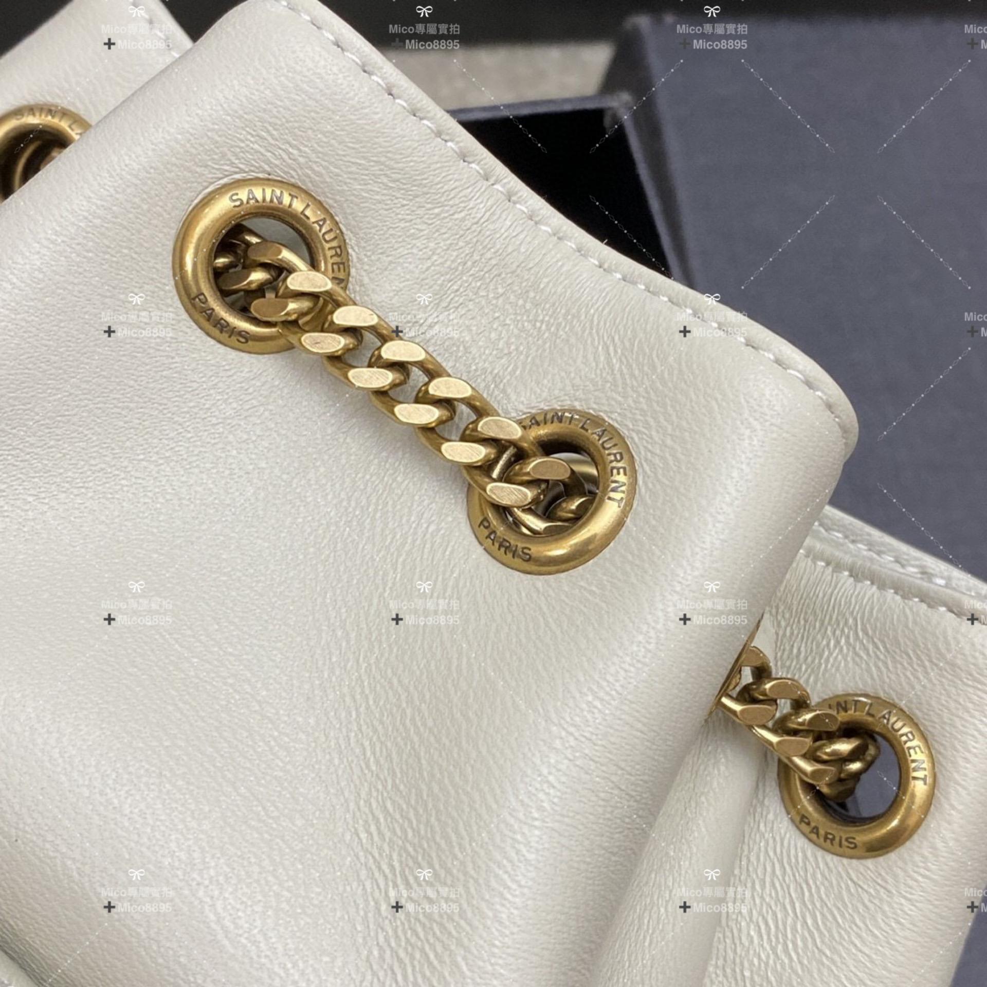 YSL Saint Laurent Joe系列 迷你皮革單肩包 水桶包 19cm