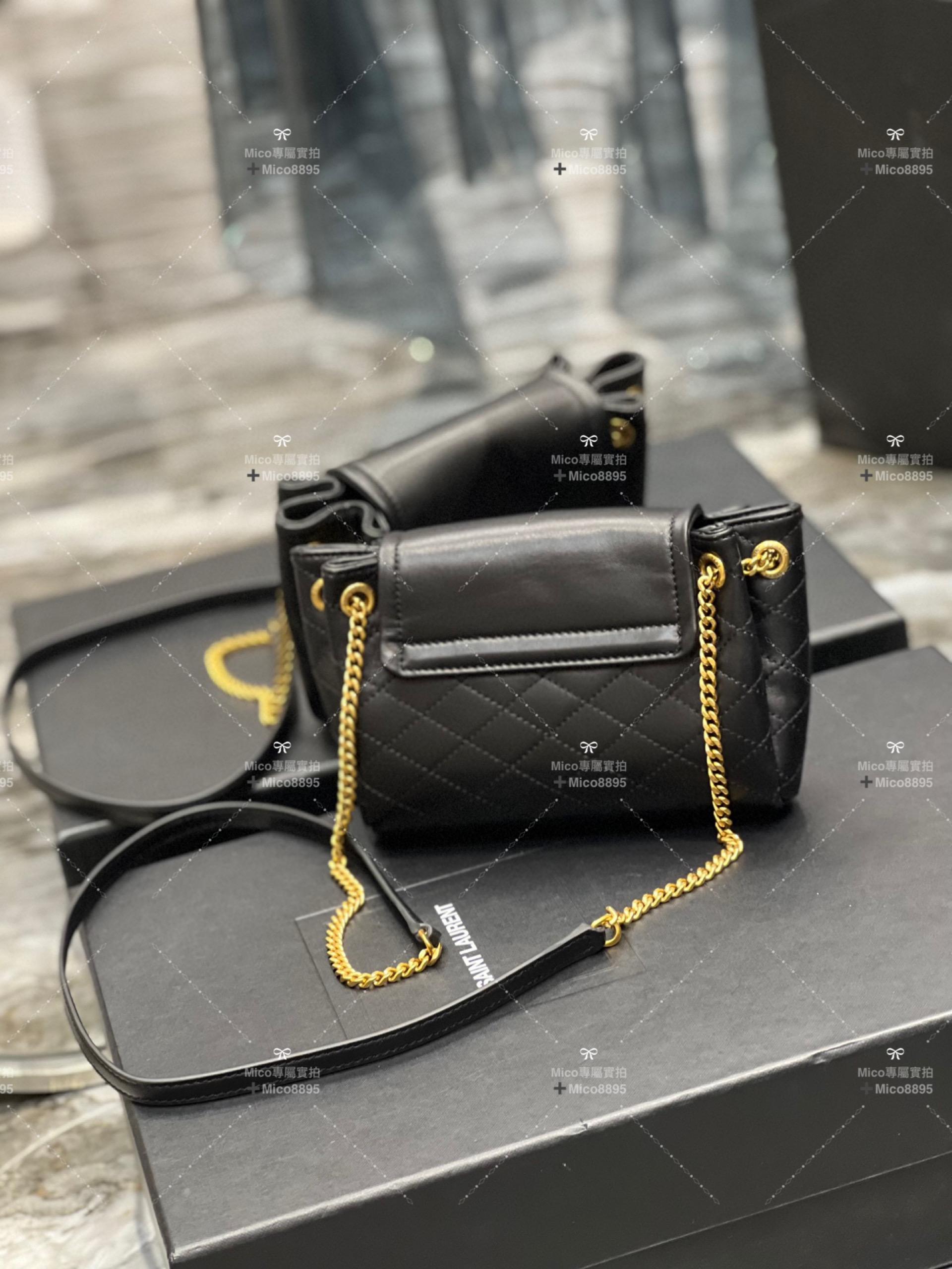 YSL Saint Laurent 小羊皮 Mini Nolita 復古翻蓋信封包/斜跨包 18cm