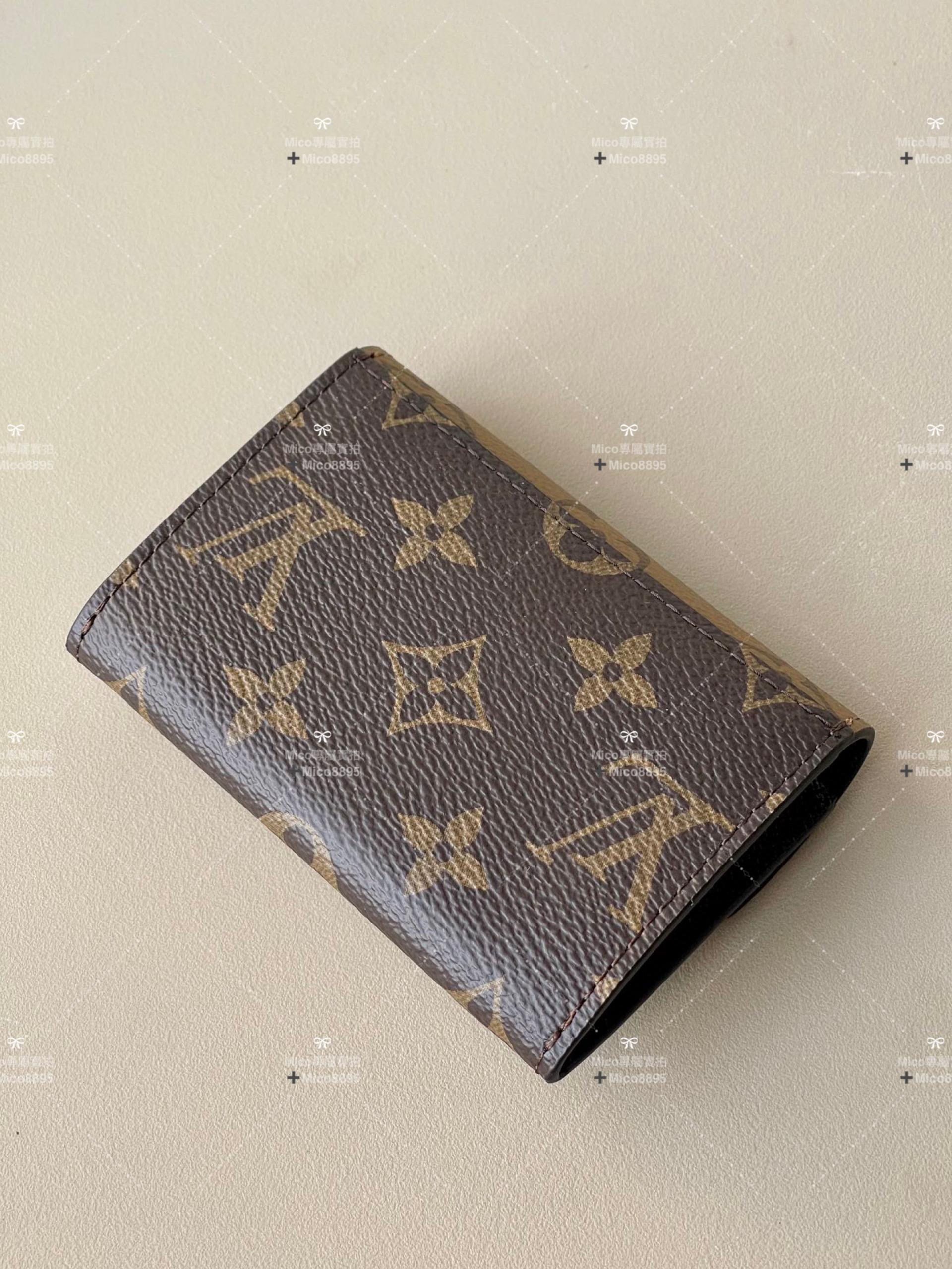 LV Monogram帆布 ROSALIE 零錢包黃花款