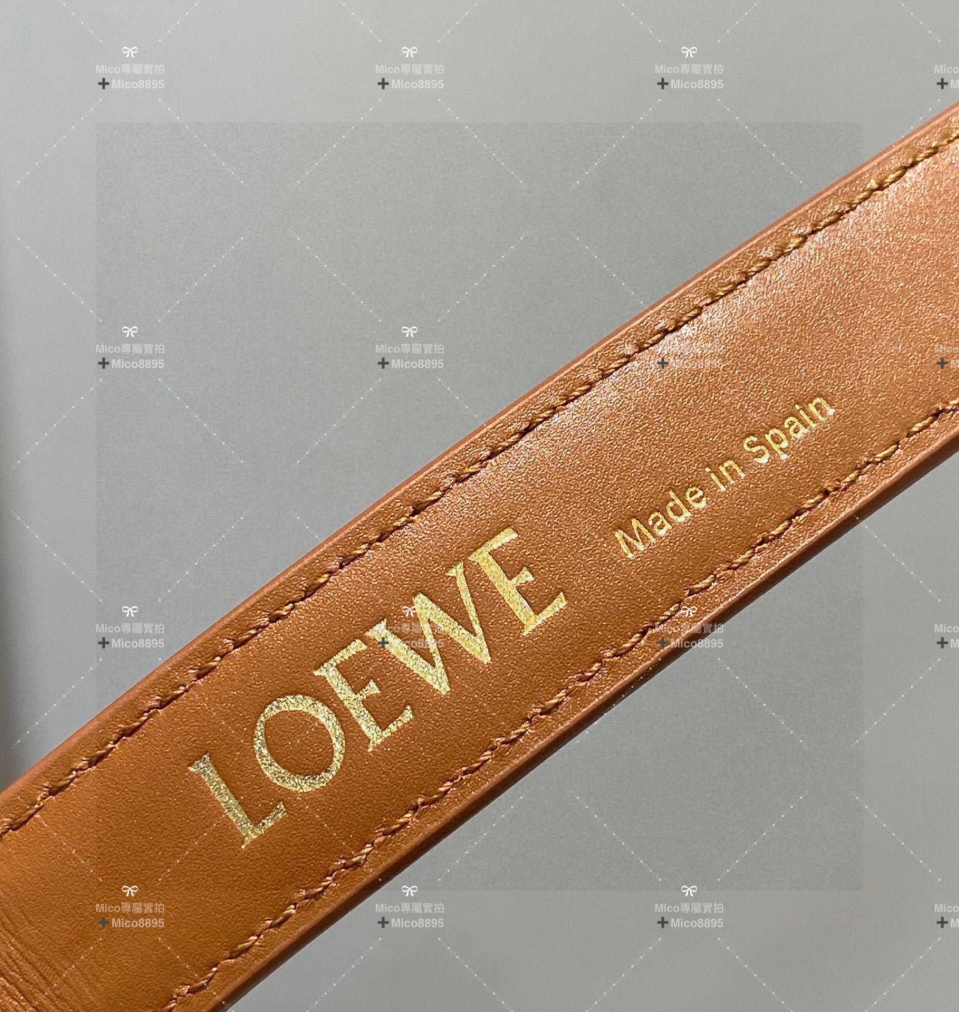 LOEWE 焦糖色 Cubi Anagram 提花小牛皮單肩包/手提包 size：21*17*12.5cm