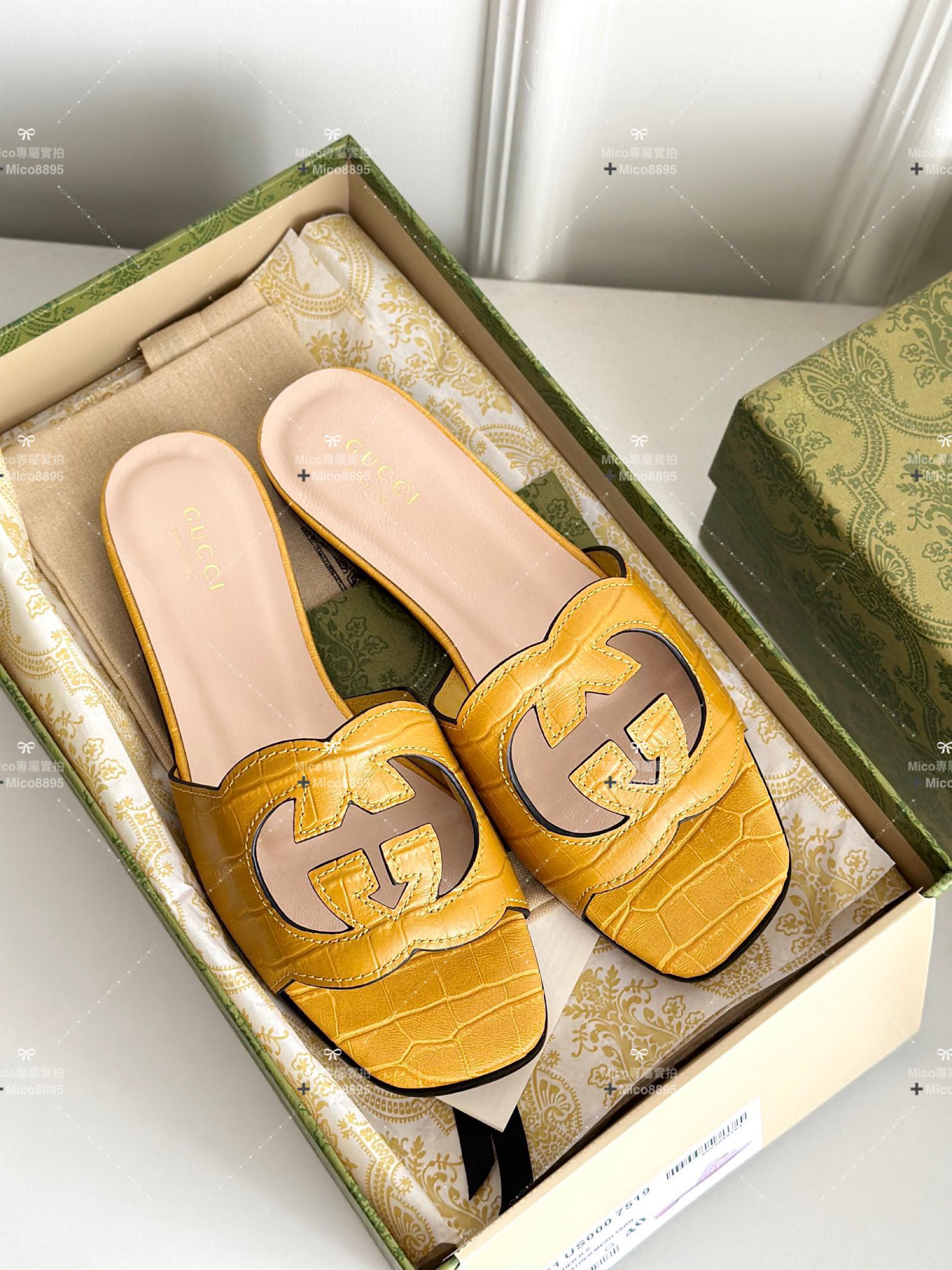 GUCCI 鏤空雙G拖鞋 多色百搭款 35-39