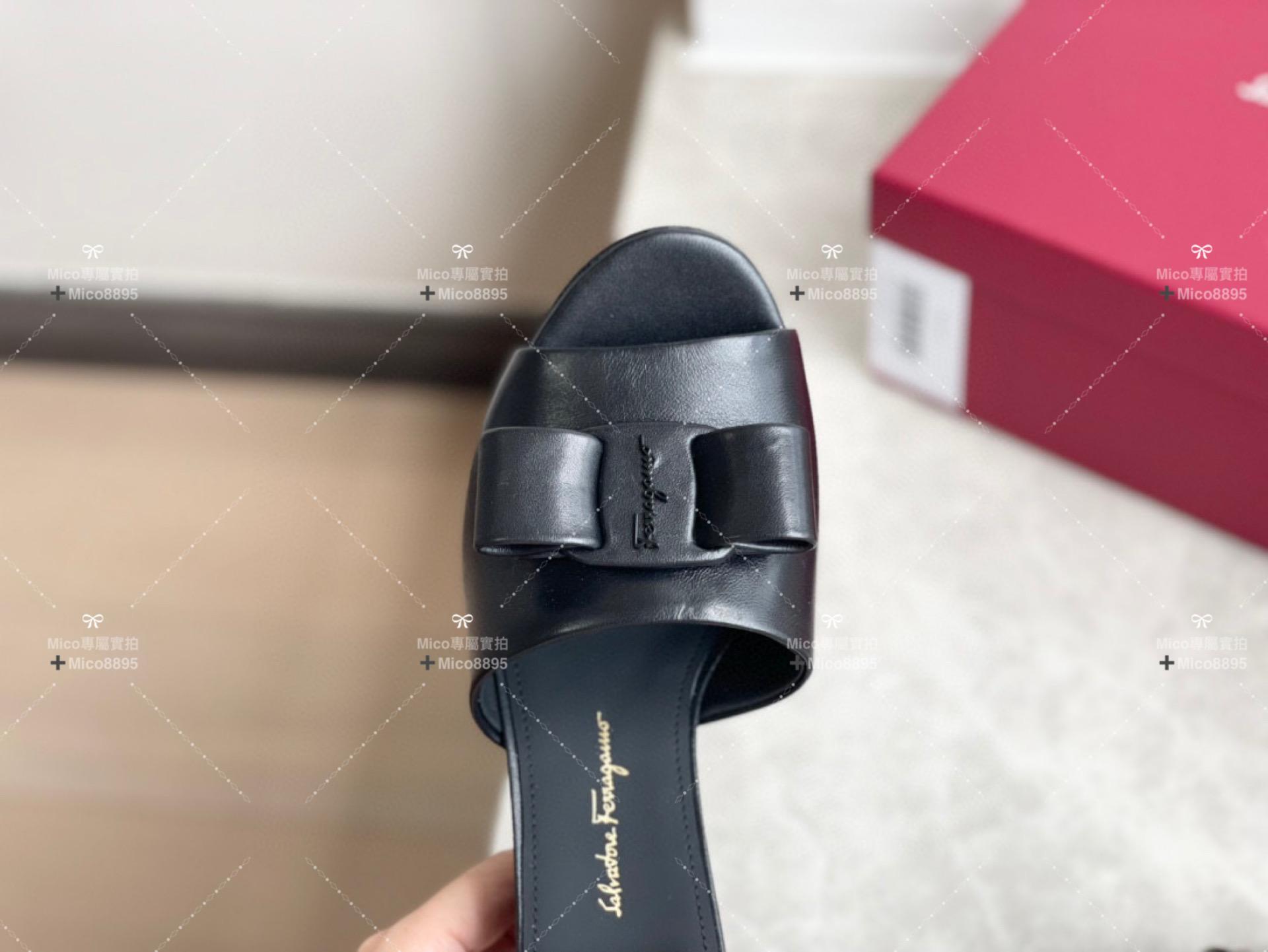 Salvatore Ferragamo Viva系列 粗跟露趾拖鞋/涼鞋 5.5cm 34-40