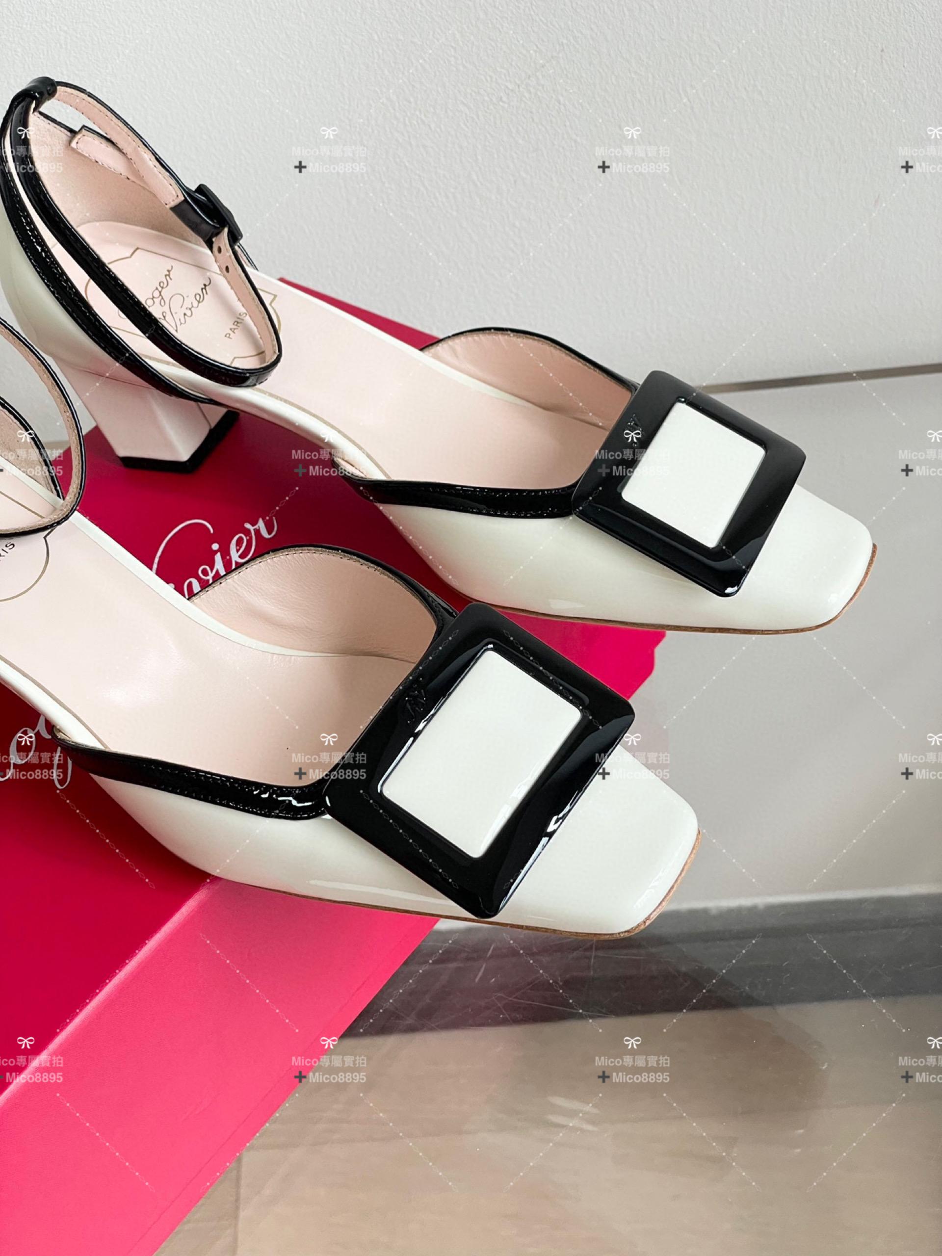 Roger vivier 中空涼鞋 低跟鞋 腳裸系帶非常classic 35-40 跟高4.5cm