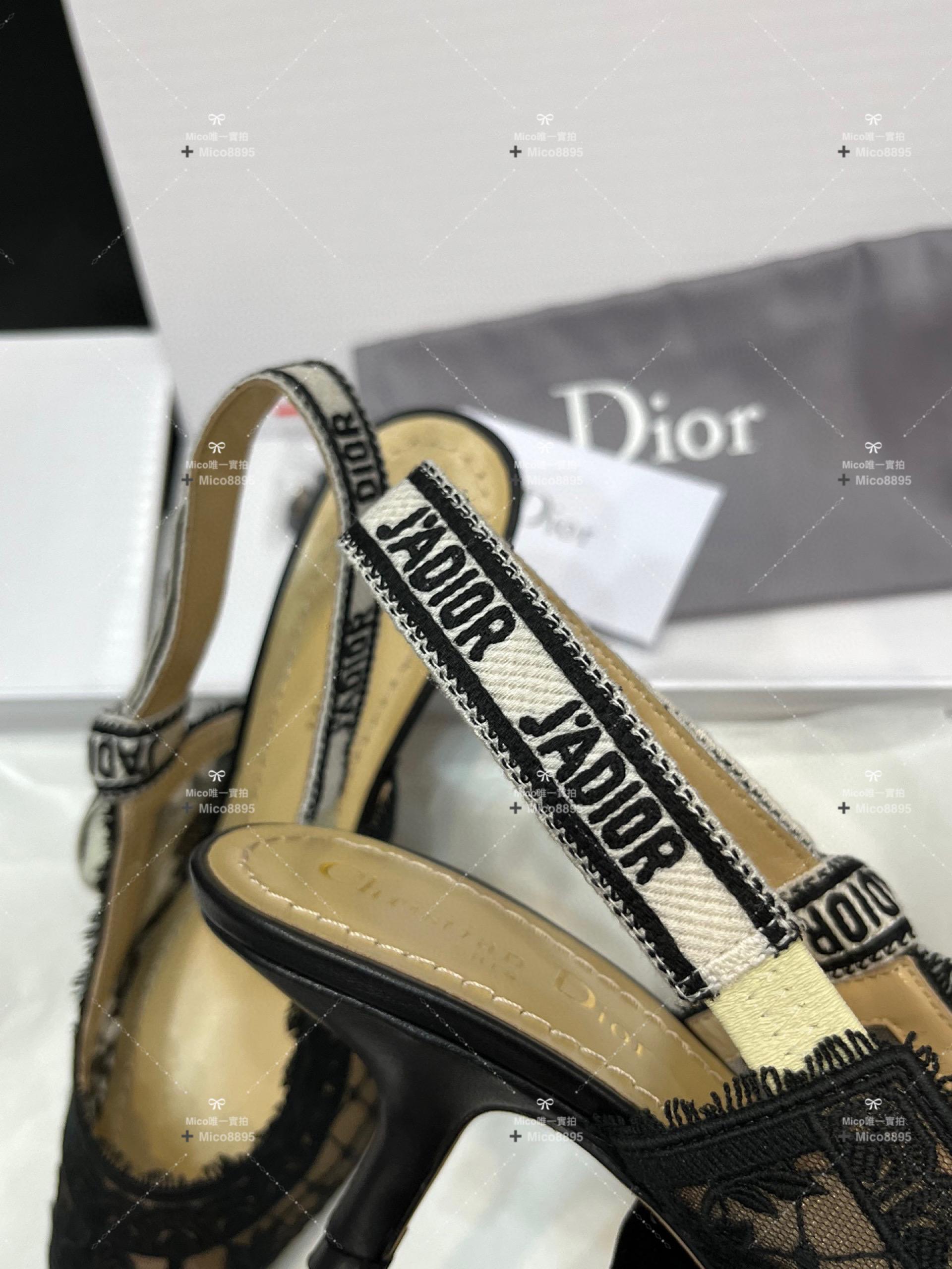 DIOR 進口蕾絲面料貓跟鞋 高跟鞋/涼鞋 滿滿的名媛風 34-39