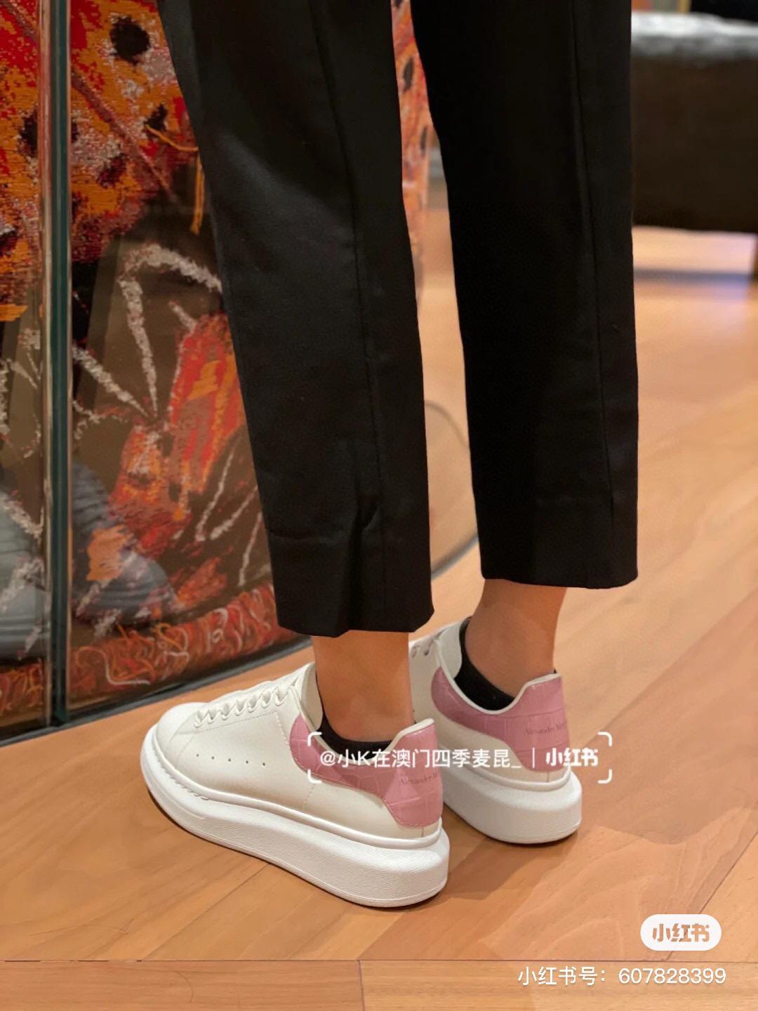 Alexander McQueen 鱷魚紋壓花系列 增高厚底小白鞋 麥坤鞋 35-39