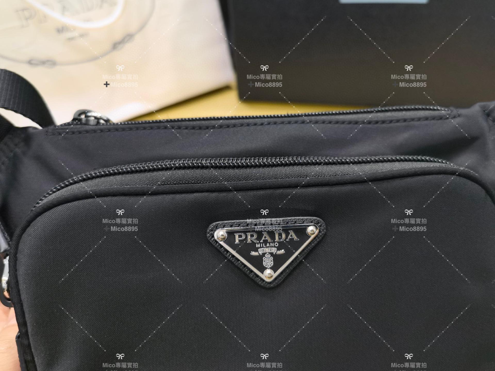 PRADA 尼龍斜挎包/胸包 輕便簡約實用 19cm