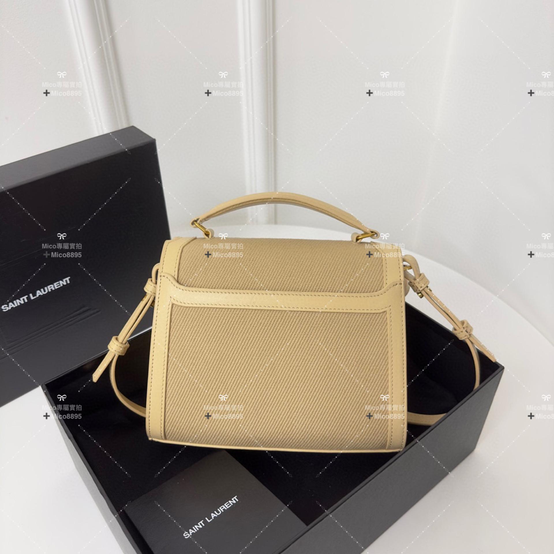 YSL Cassandra 棉麻手拎包！ 小號/20cm