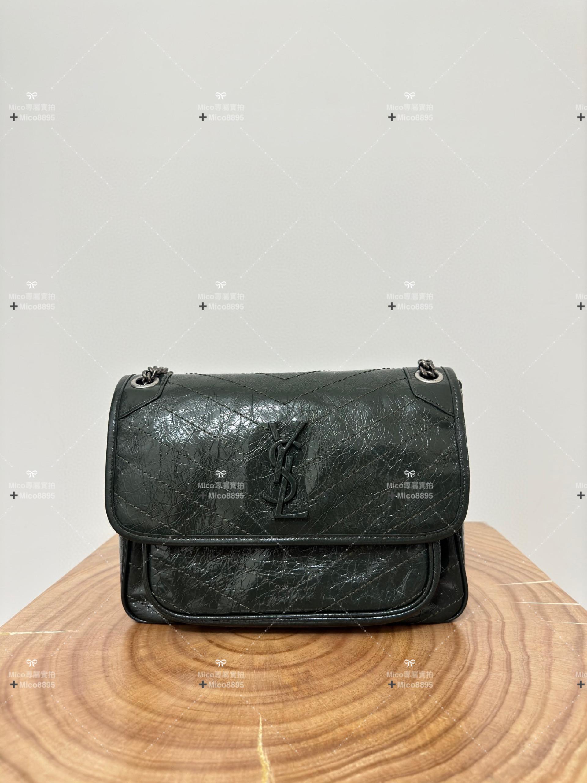 YSL 經典款 Niki包 墨綠色 22cm 百搭款肩背包