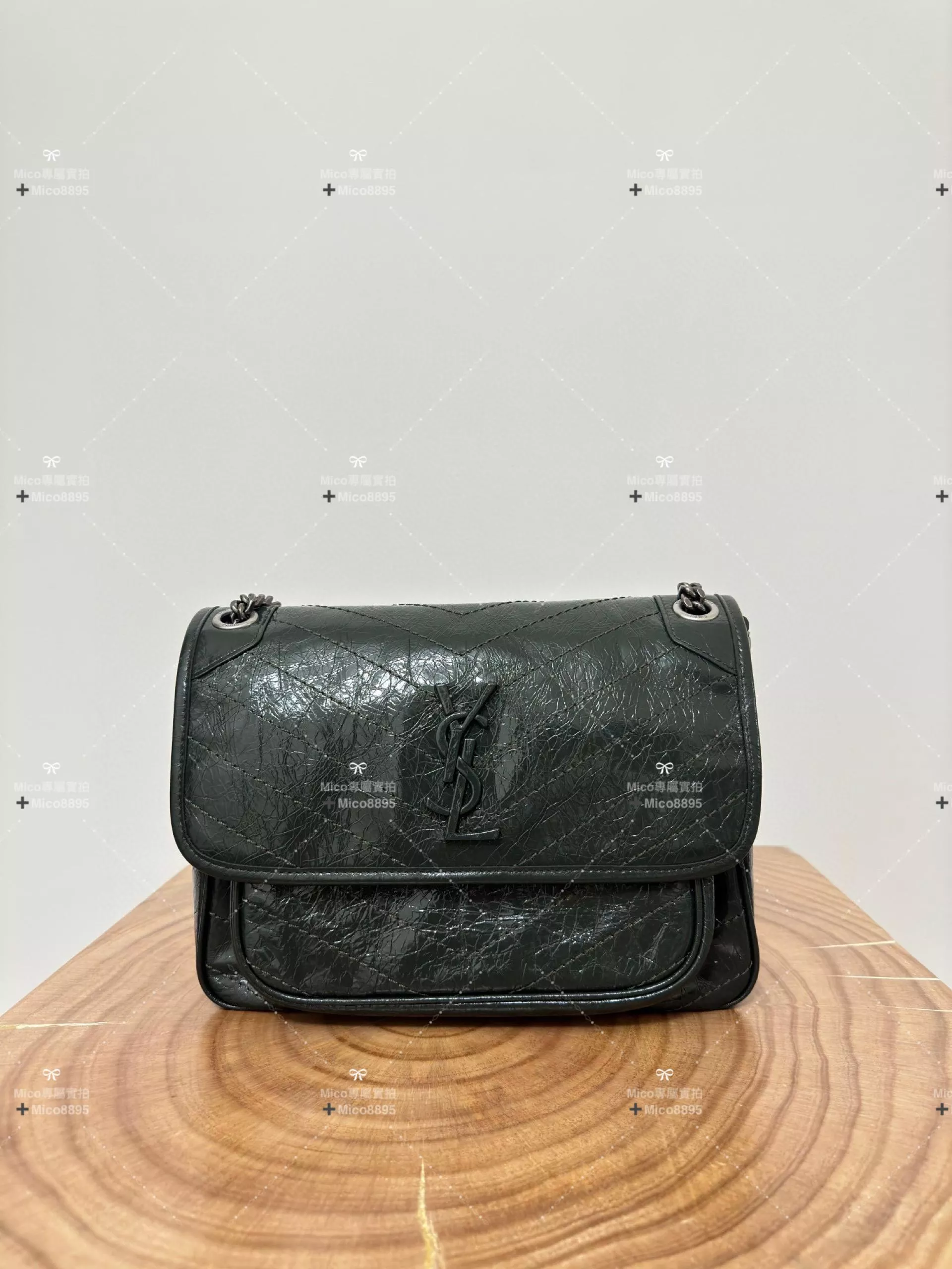 YSL 經典款 Niki包 墨綠色 22cm 百搭款肩背包