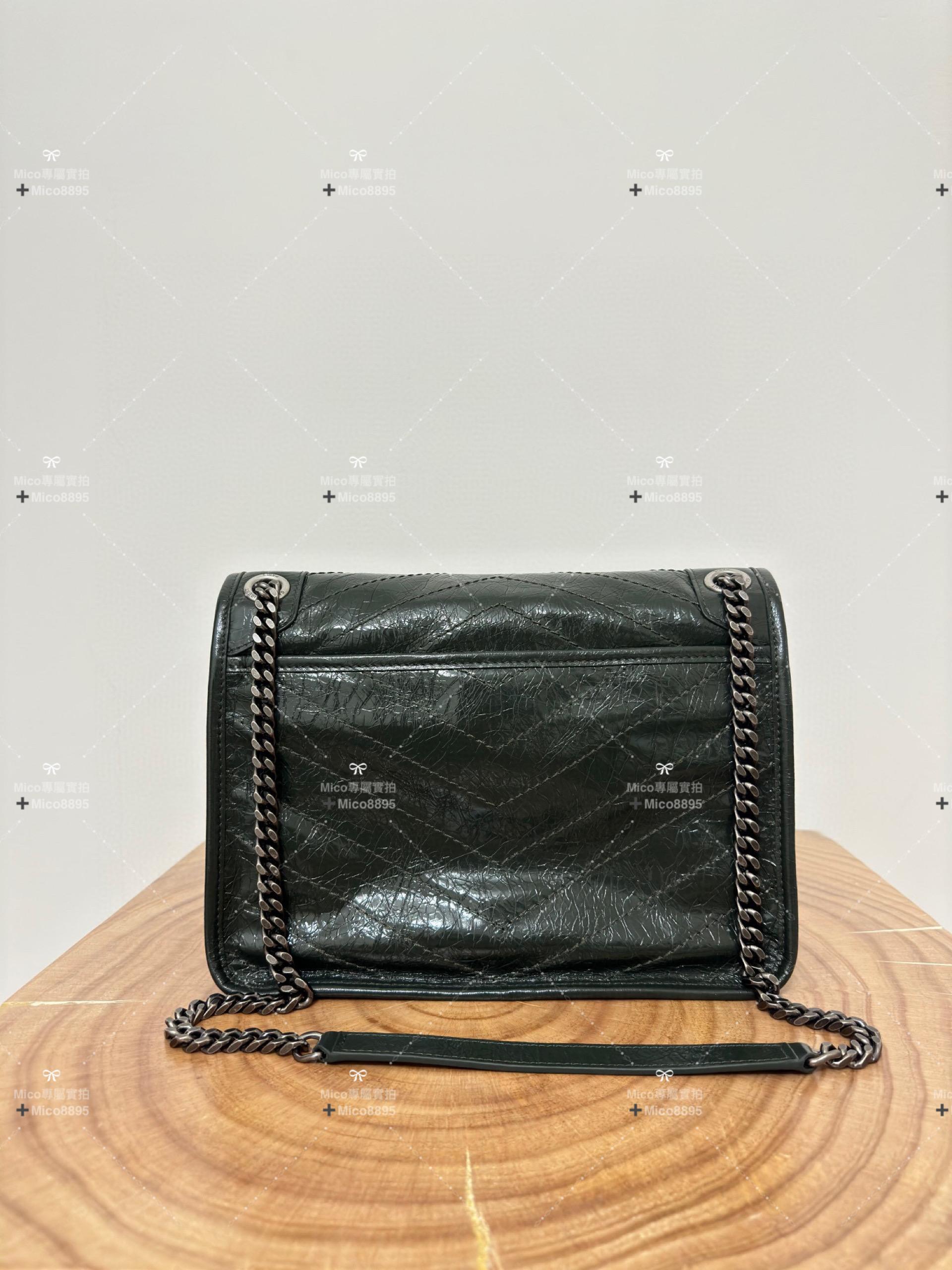 YSL 經典款 Niki包 墨綠色 22cm 百搭款肩背包