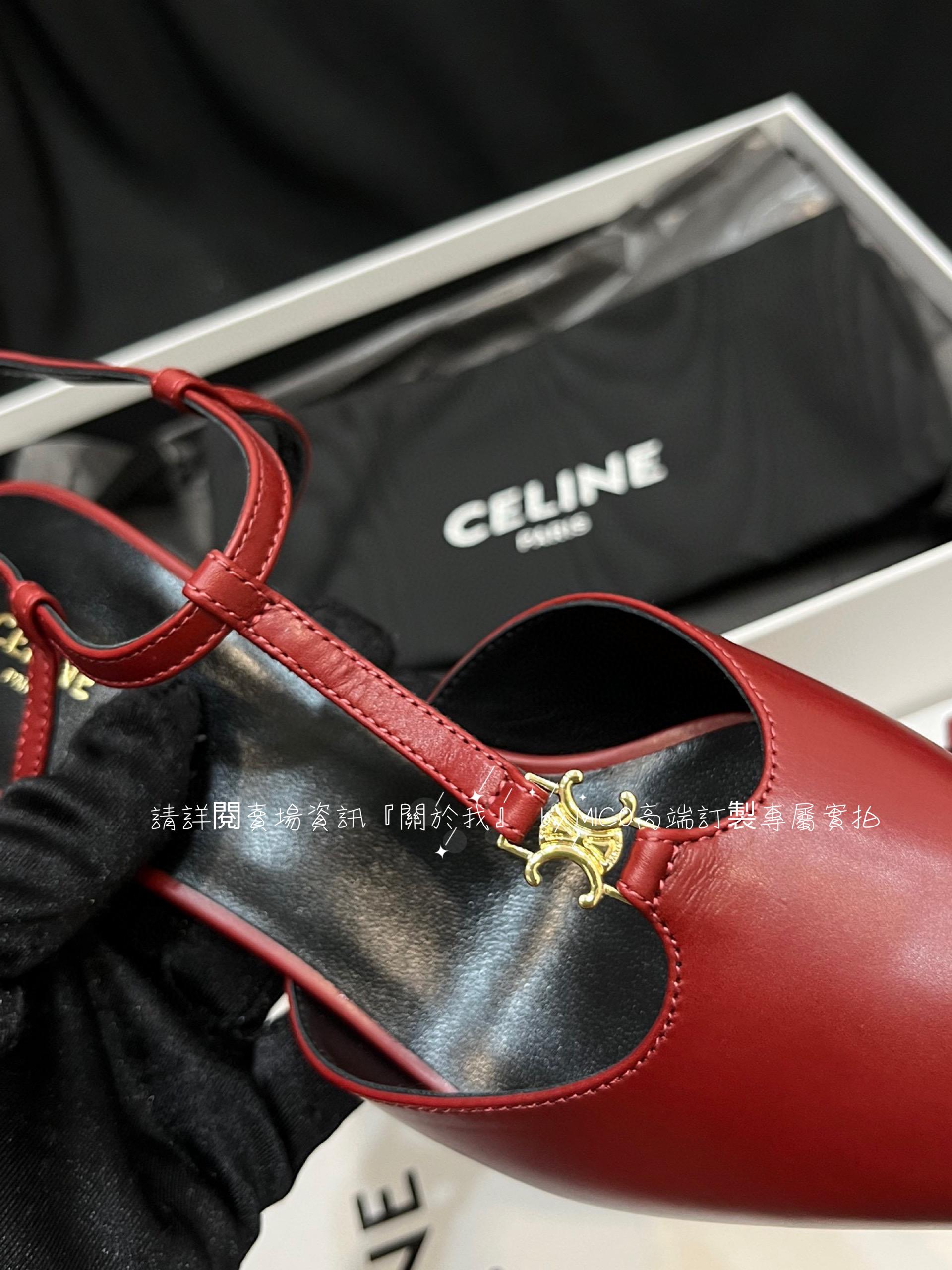 Celine／復古尖頭小貓跟 低跟鞋/跟鞋 35-40