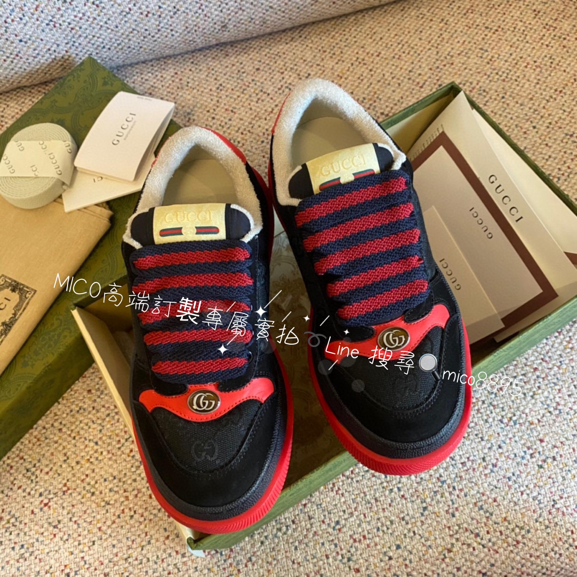 Gucci 23新款 厚底髒髒鞋 麵包鞋 情侶款 男鞋/女鞋 底厚6cm 碼數：35-44