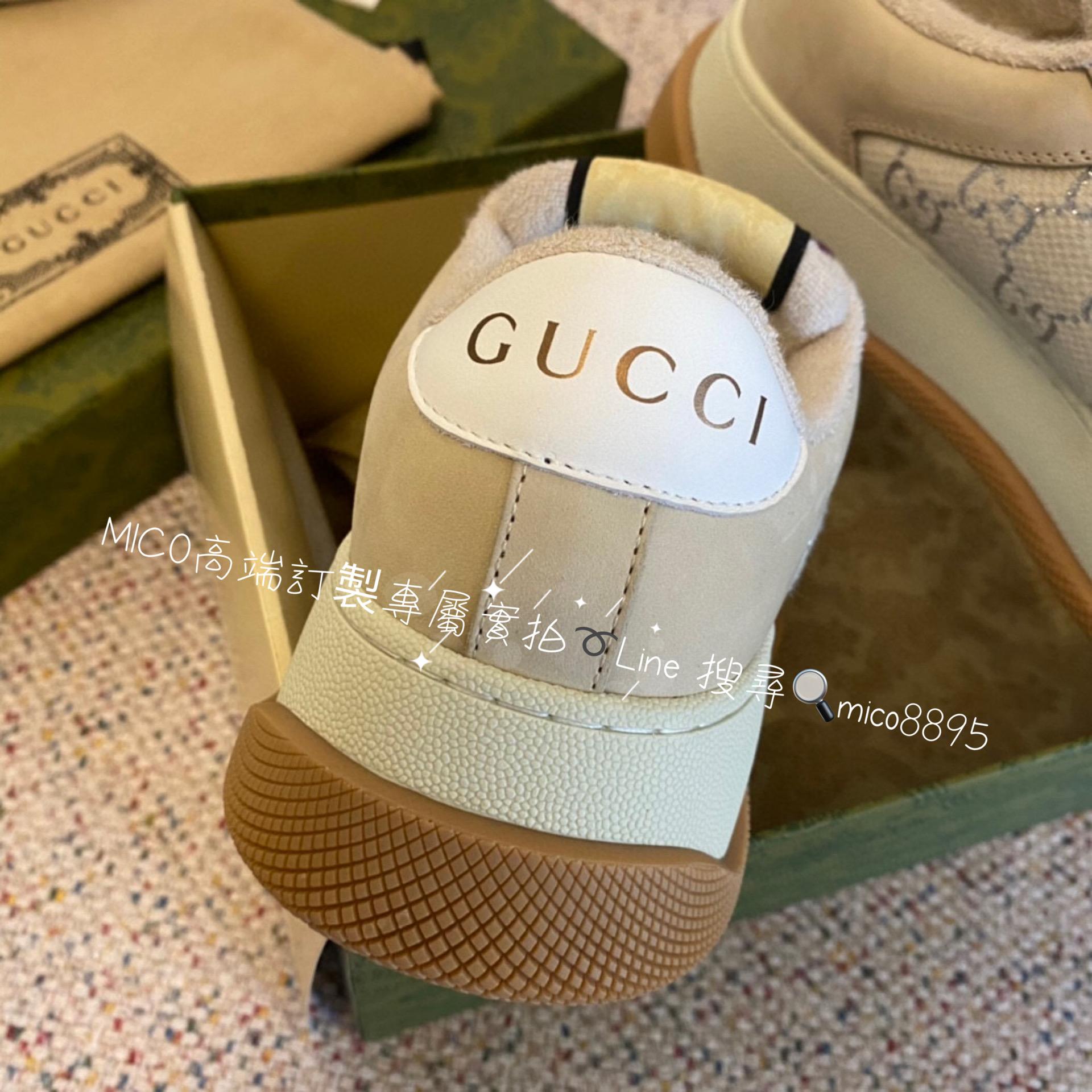 Gucci 23新款 厚底髒髒鞋 麵包鞋 情侶款 男鞋/女鞋 底厚6cm 碼數：35-44