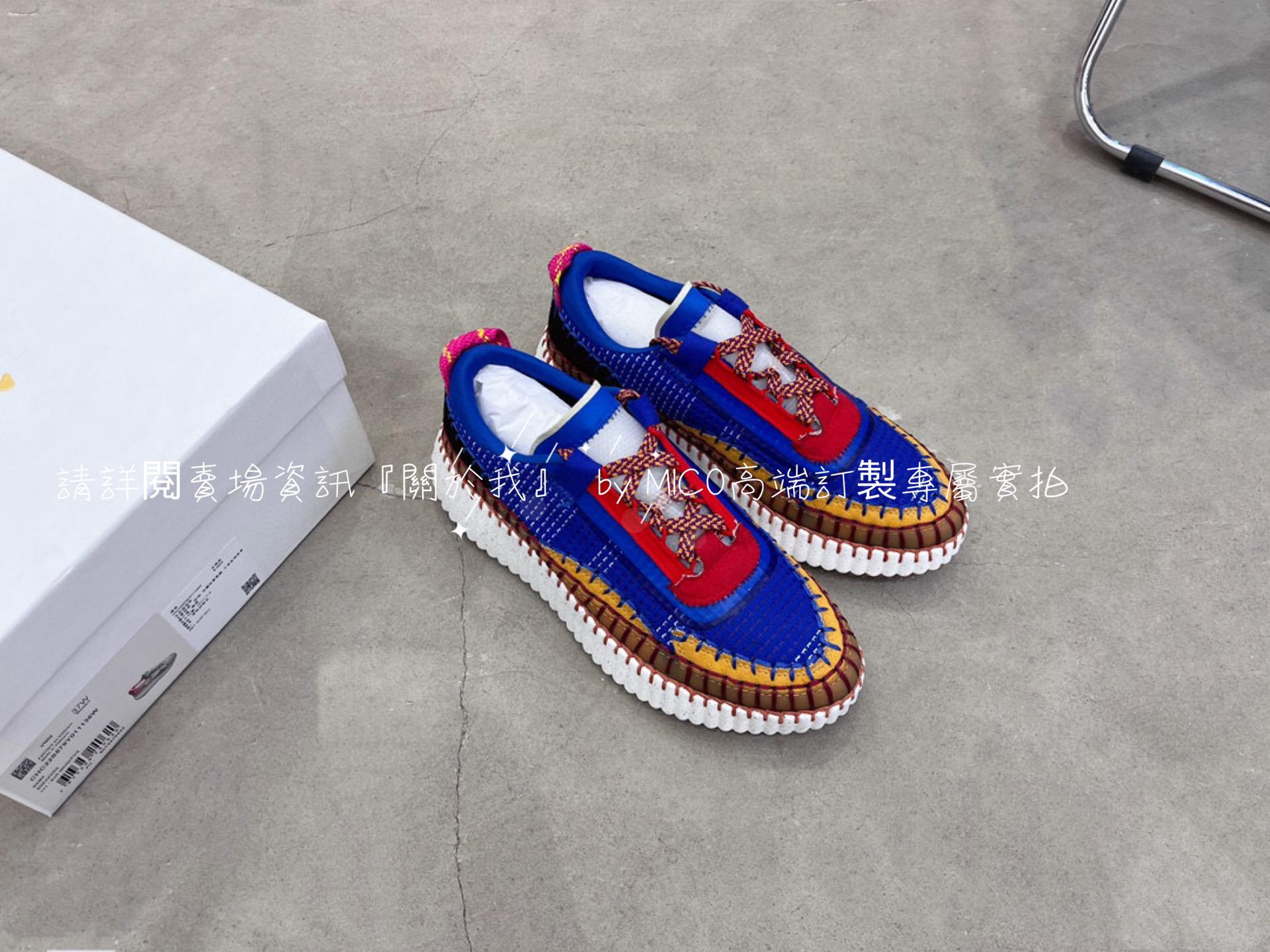 CHLOE 克洛伊 Nama sneaker 彩虹系列運動鞋 全手工縫馬克線 女碼35-42