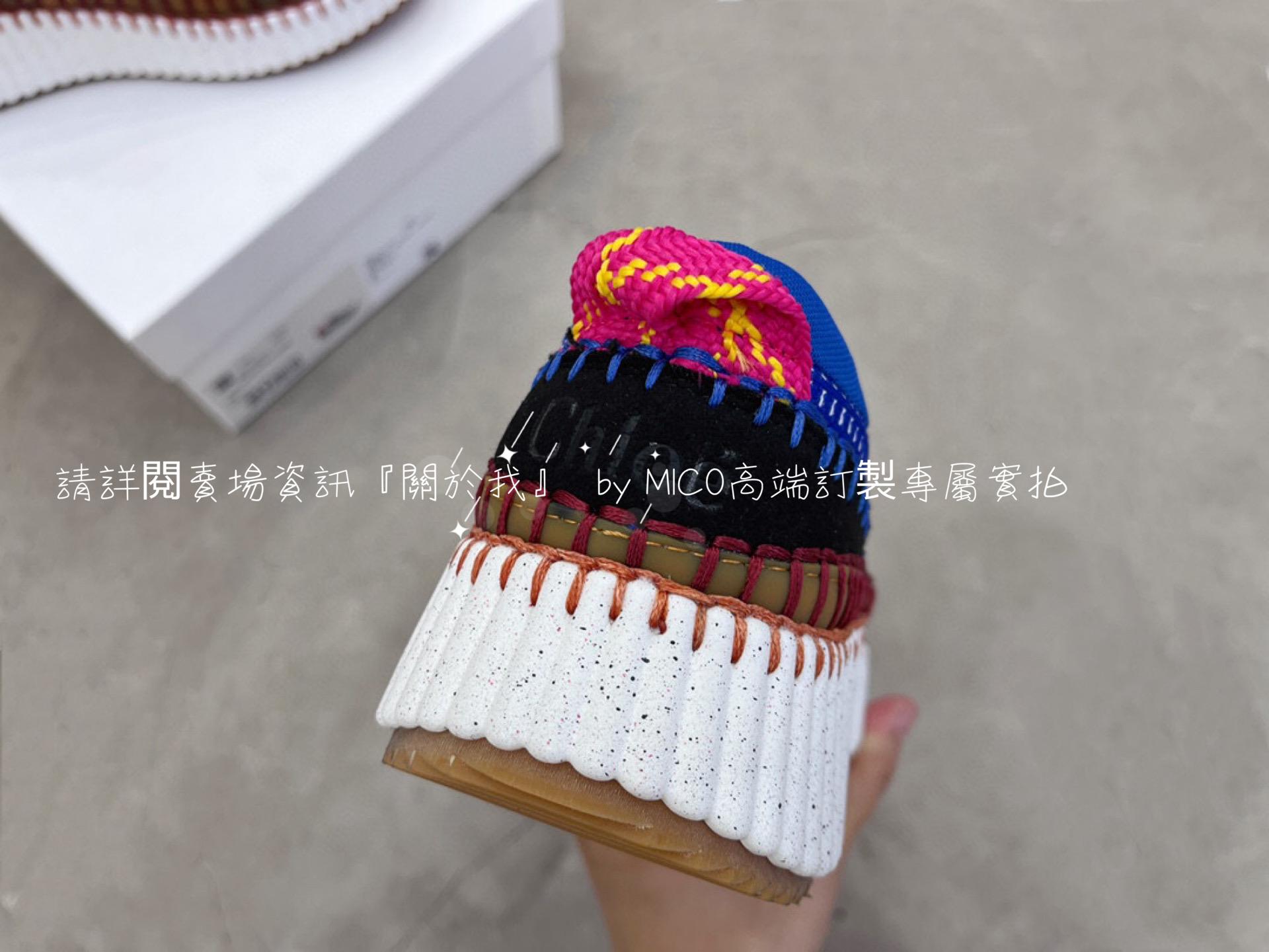 CHLOE 克洛伊 Nama sneaker 彩虹系列運動鞋 全手工縫馬克線 女碼35-42