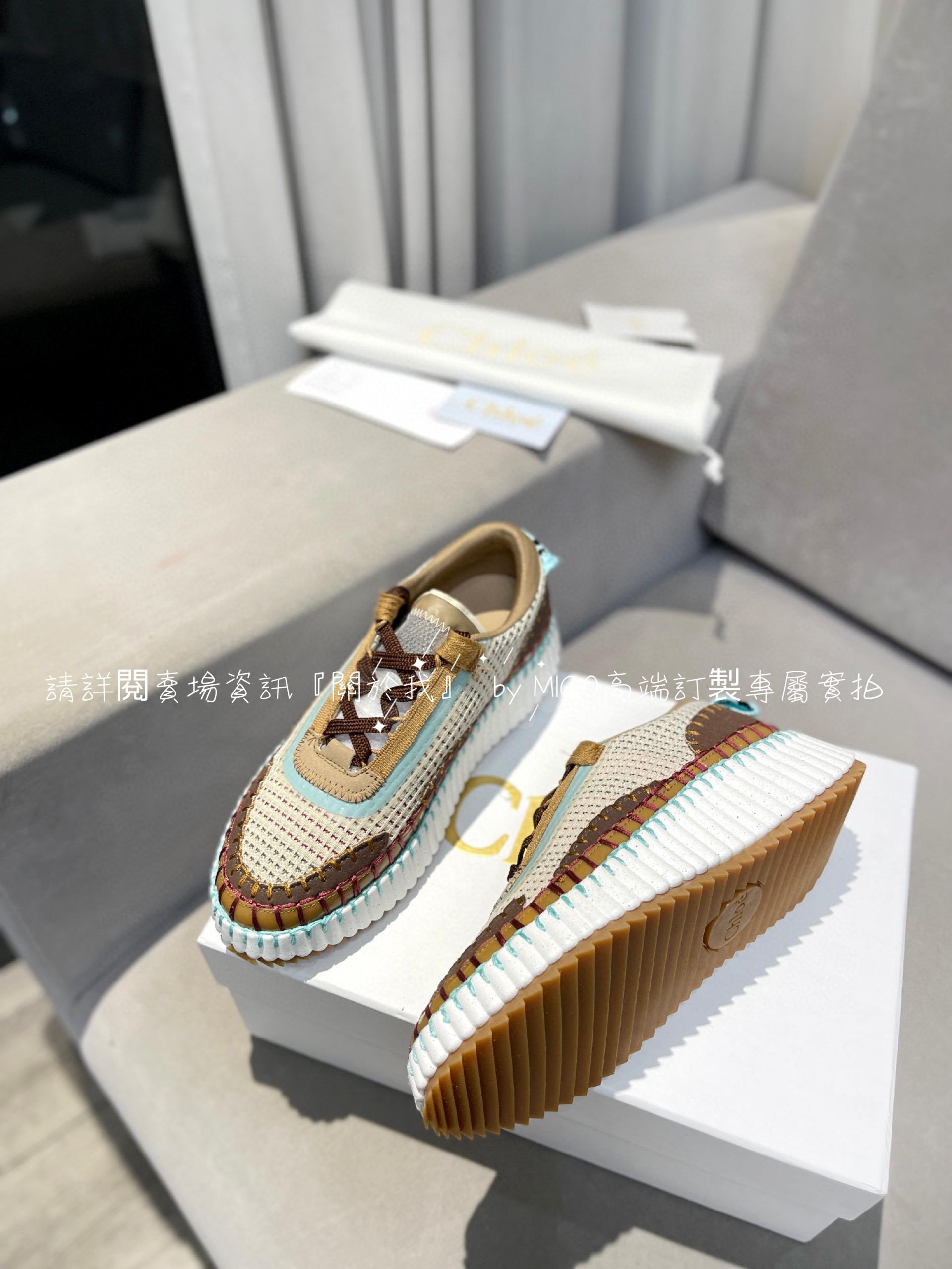 CHLOE 克洛伊 Nama sneaker 彩虹系列運動鞋 全手工縫馬克線 女碼35-42