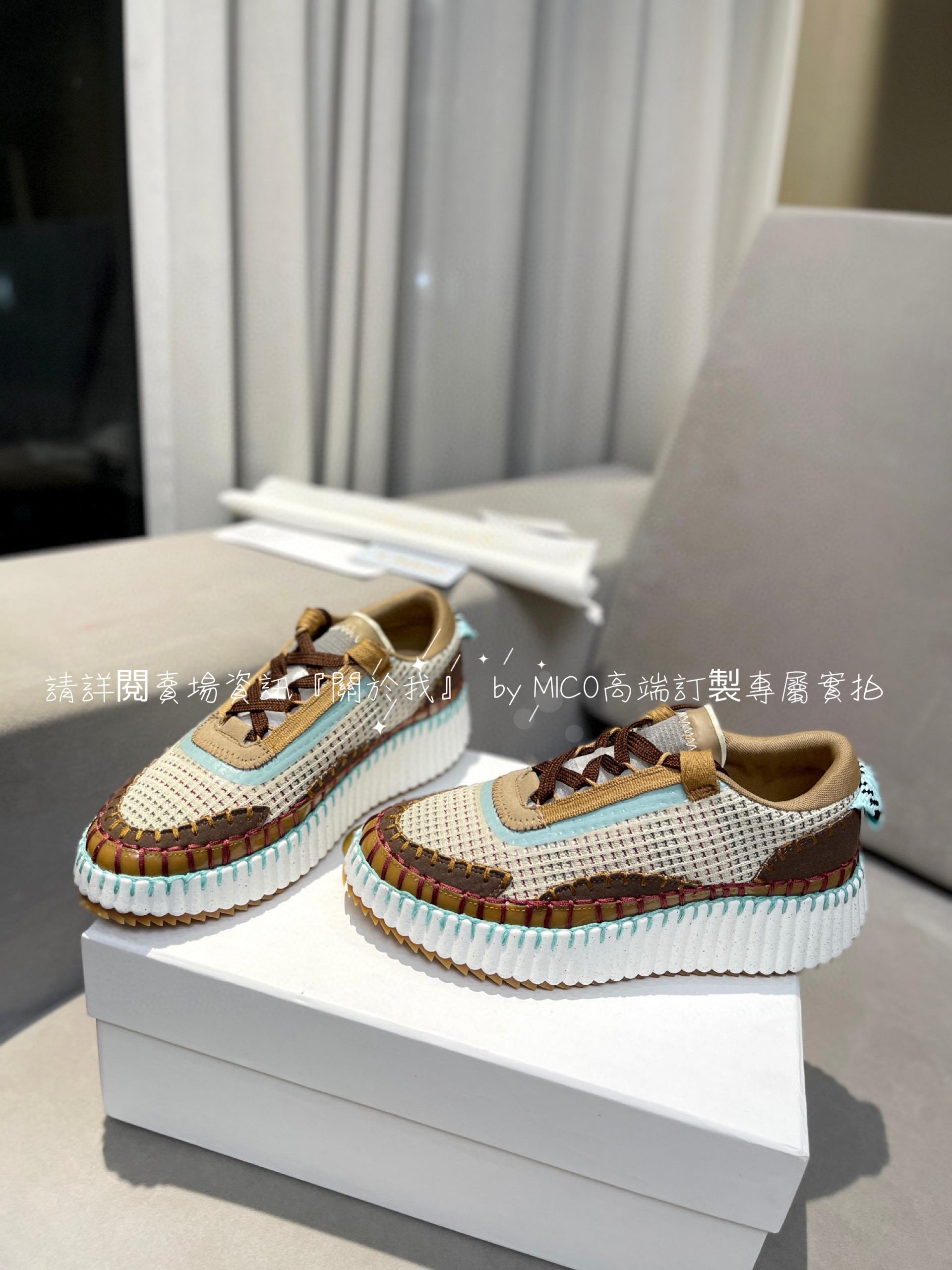 CHLOE 克洛伊 Nama sneaker 彩虹系列運動鞋 全手工縫馬克線 女碼35-42