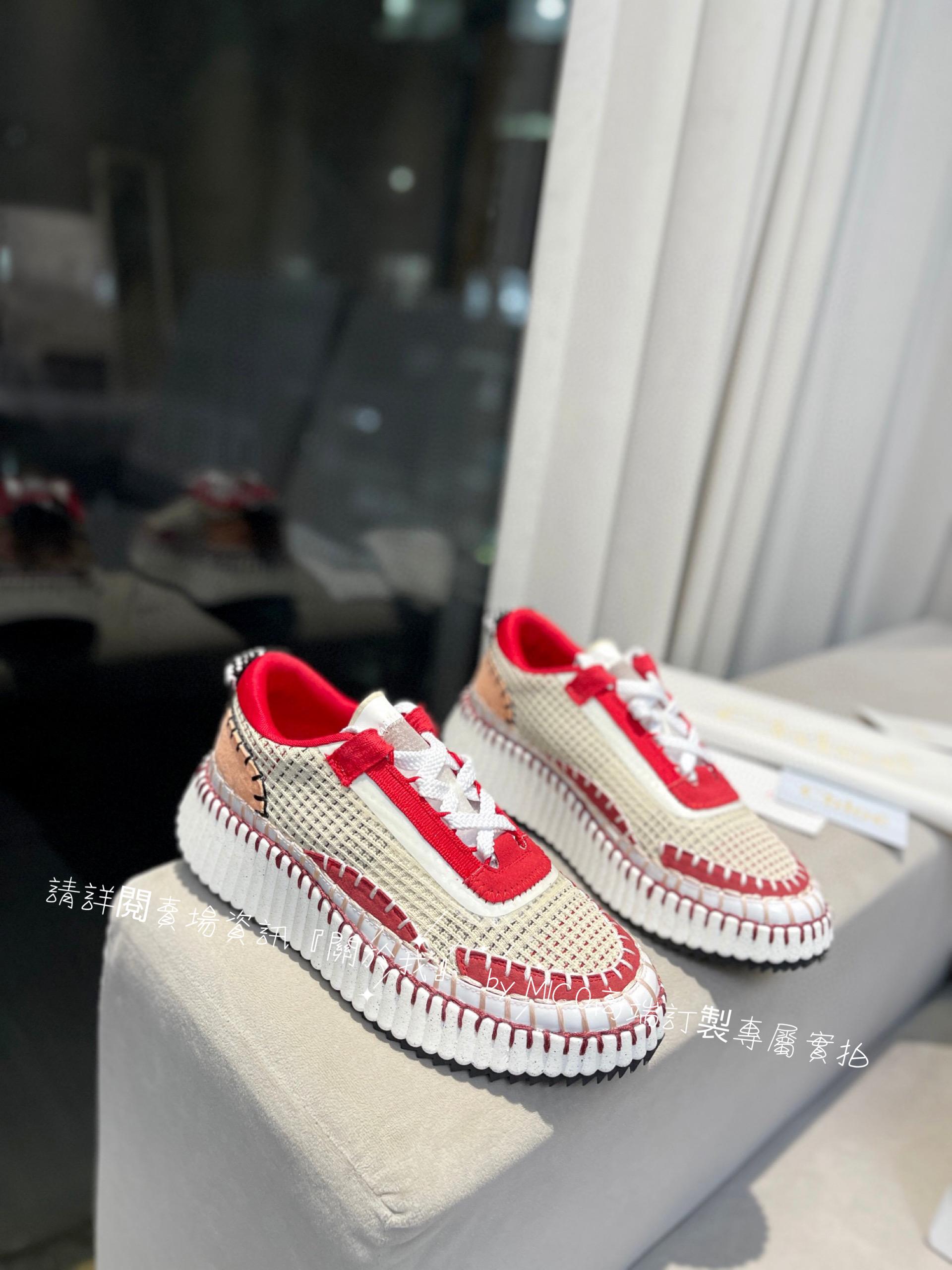 CHLOE 克洛伊 Nama sneaker 彩虹系列運動鞋 全手工縫馬克線 女碼35-42