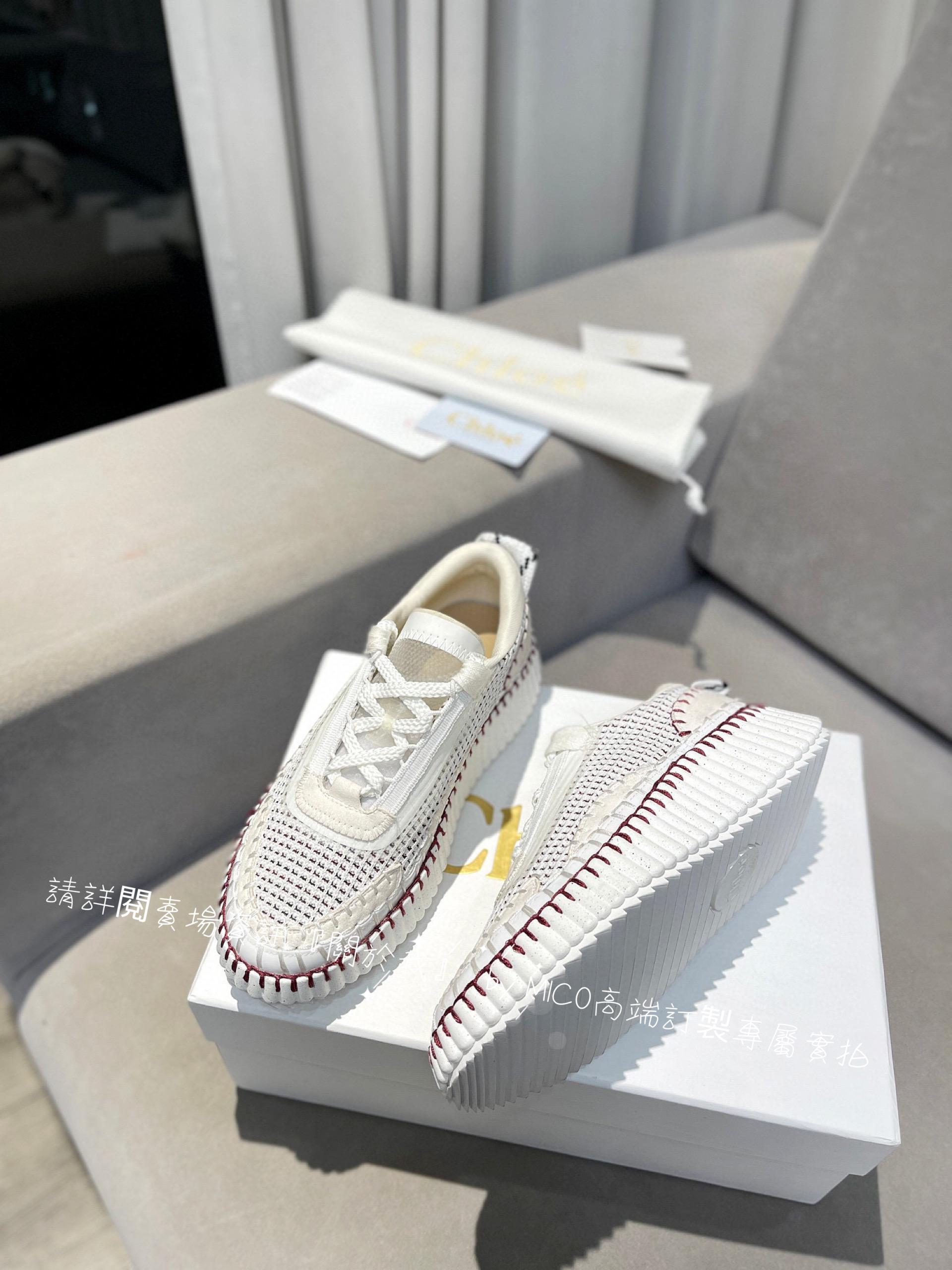 CHLOE 克洛伊 Nama sneaker 彩虹系列運動鞋 全手工縫馬克線 女碼35-42