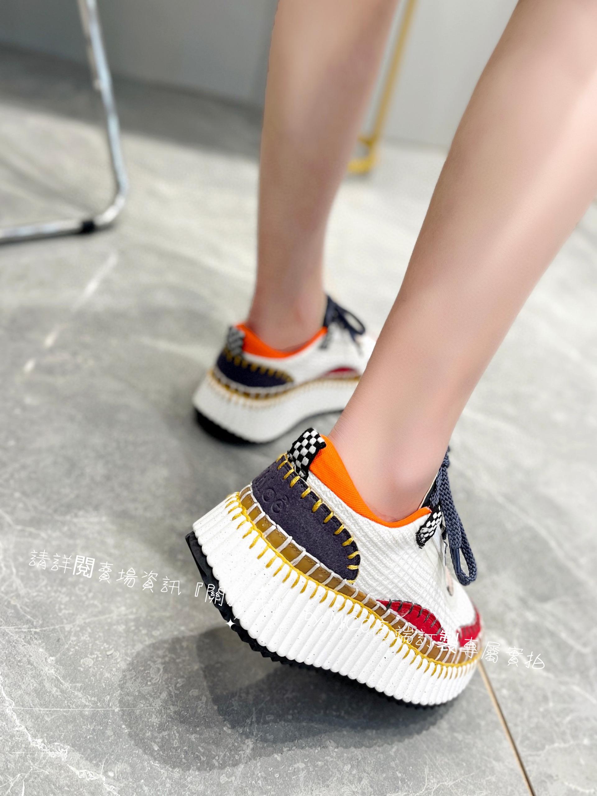 CHLOE 克洛伊 Nama sneaker 彩虹系列運動鞋 全手工縫馬克線 女碼35-42