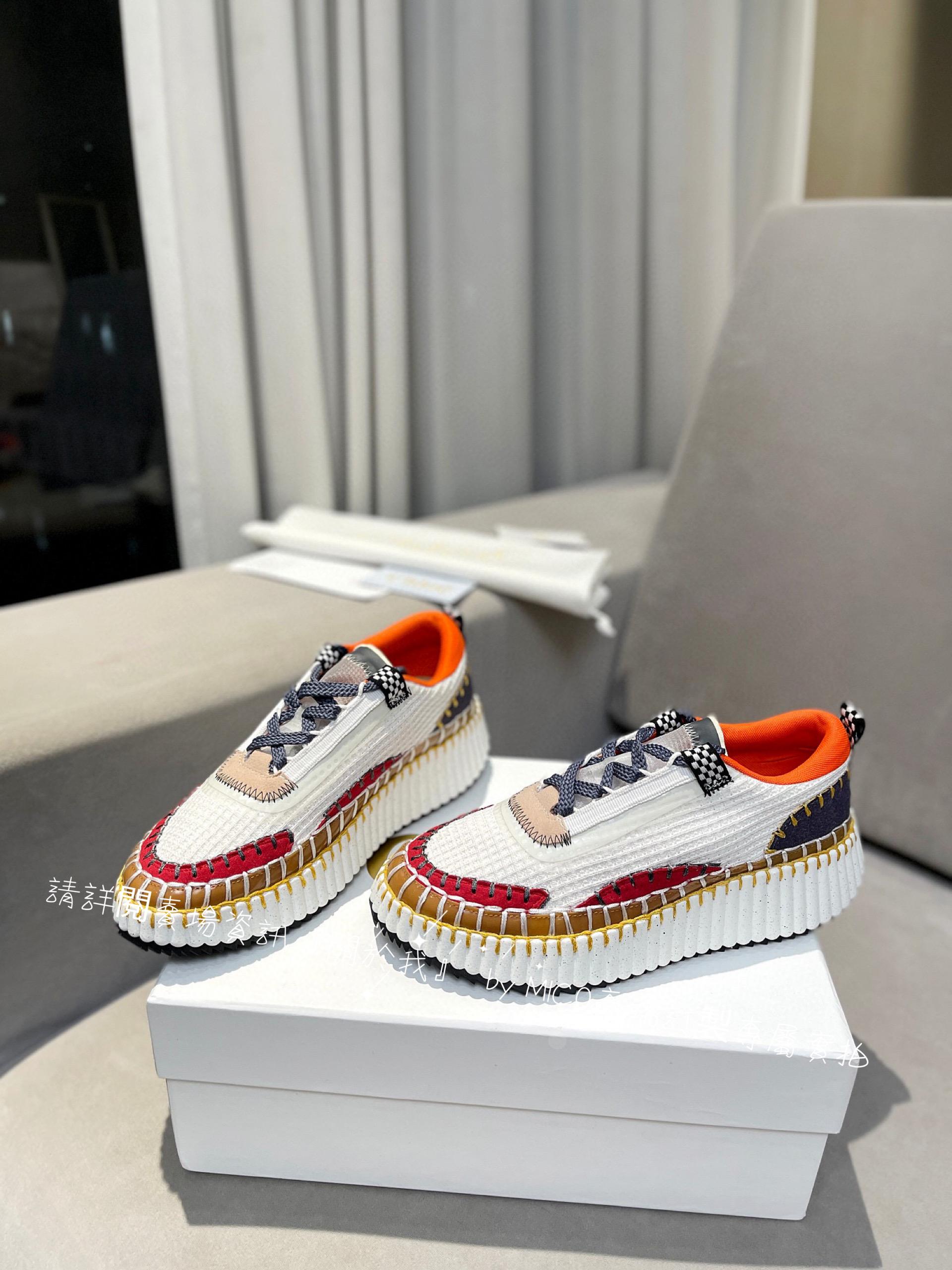 CHLOE 克洛伊 Nama sneaker 彩虹系列運動鞋 全手工縫馬克線 女碼35-42