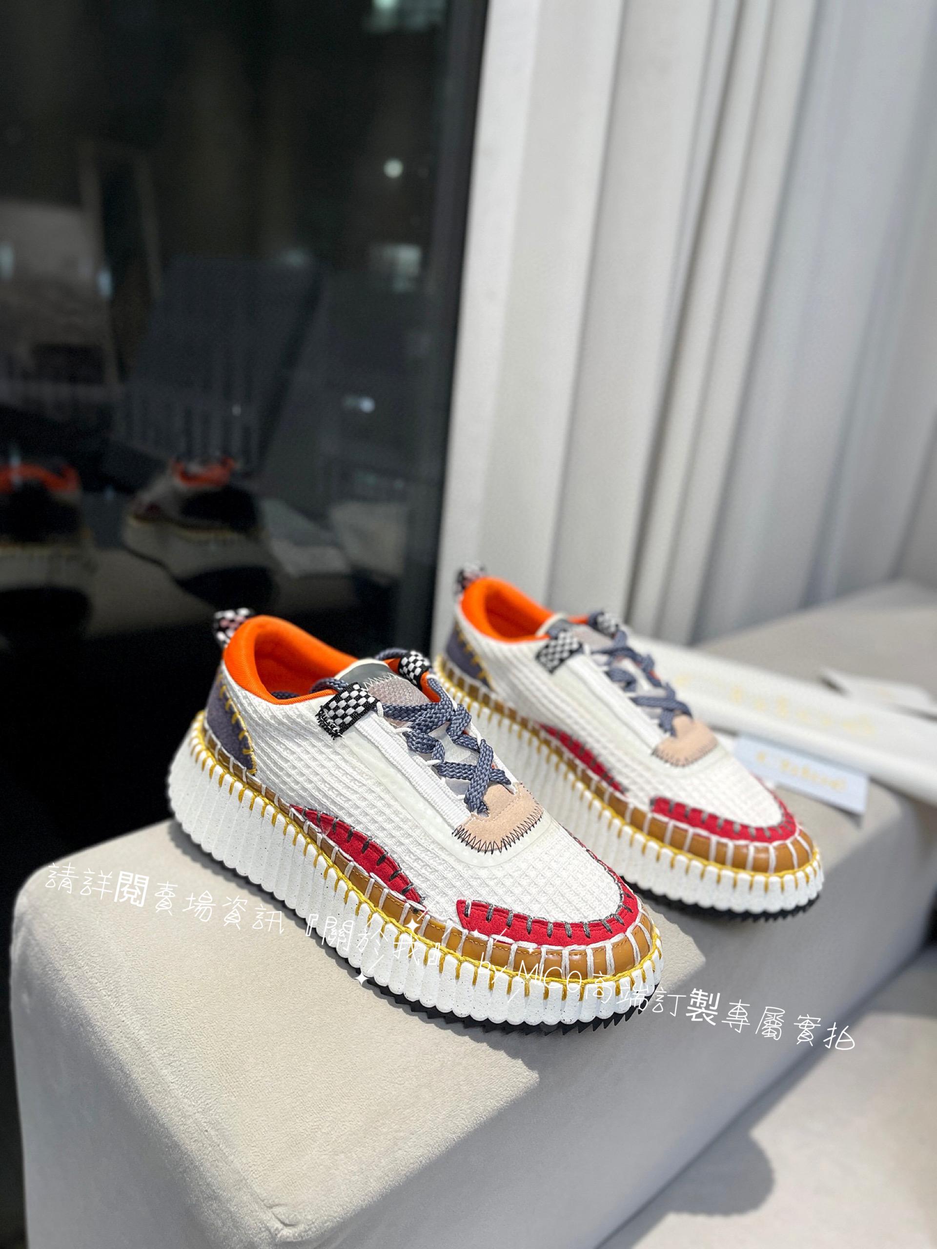 CHLOE 克洛伊 Nama sneaker 彩虹系列運動鞋 全手工縫馬克線 女碼35-42