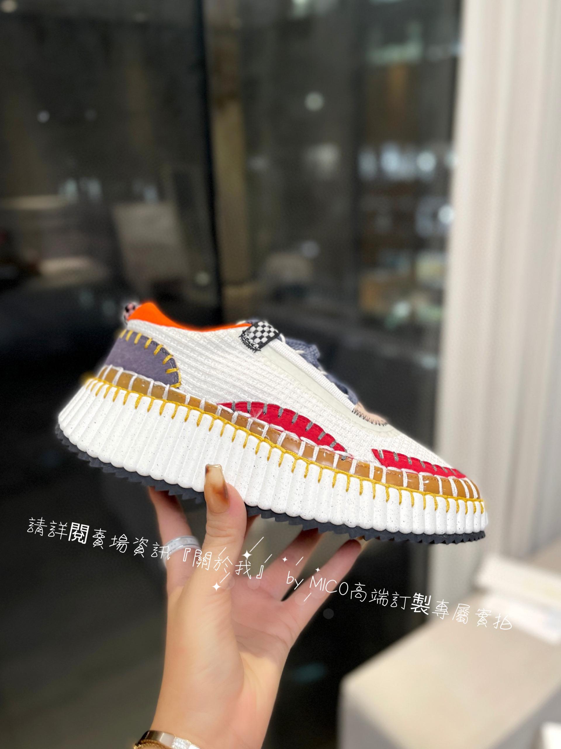 CHLOE 克洛伊 Nama sneaker 彩虹系列運動鞋 全手工縫馬克線 女碼35-42