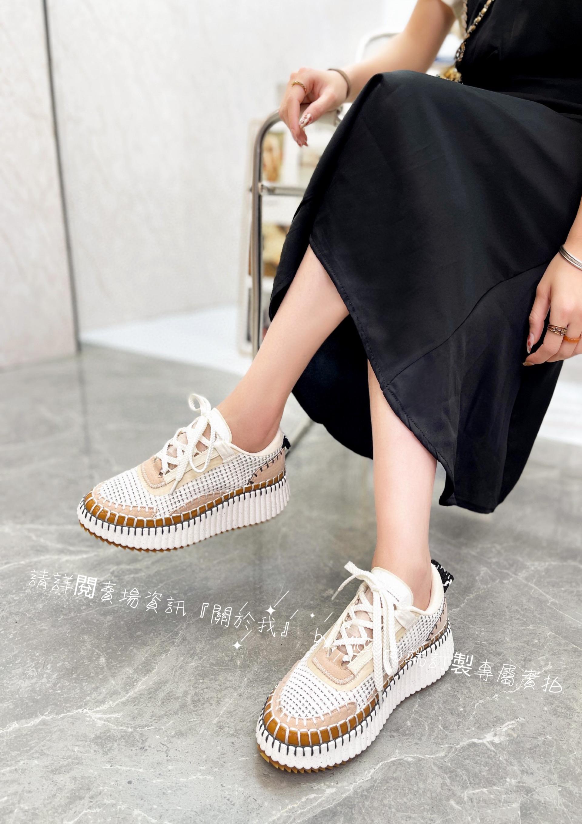 CHLOE 克洛伊 Nama sneaker 彩虹系列運動鞋 全手工縫馬克線 女碼35-42