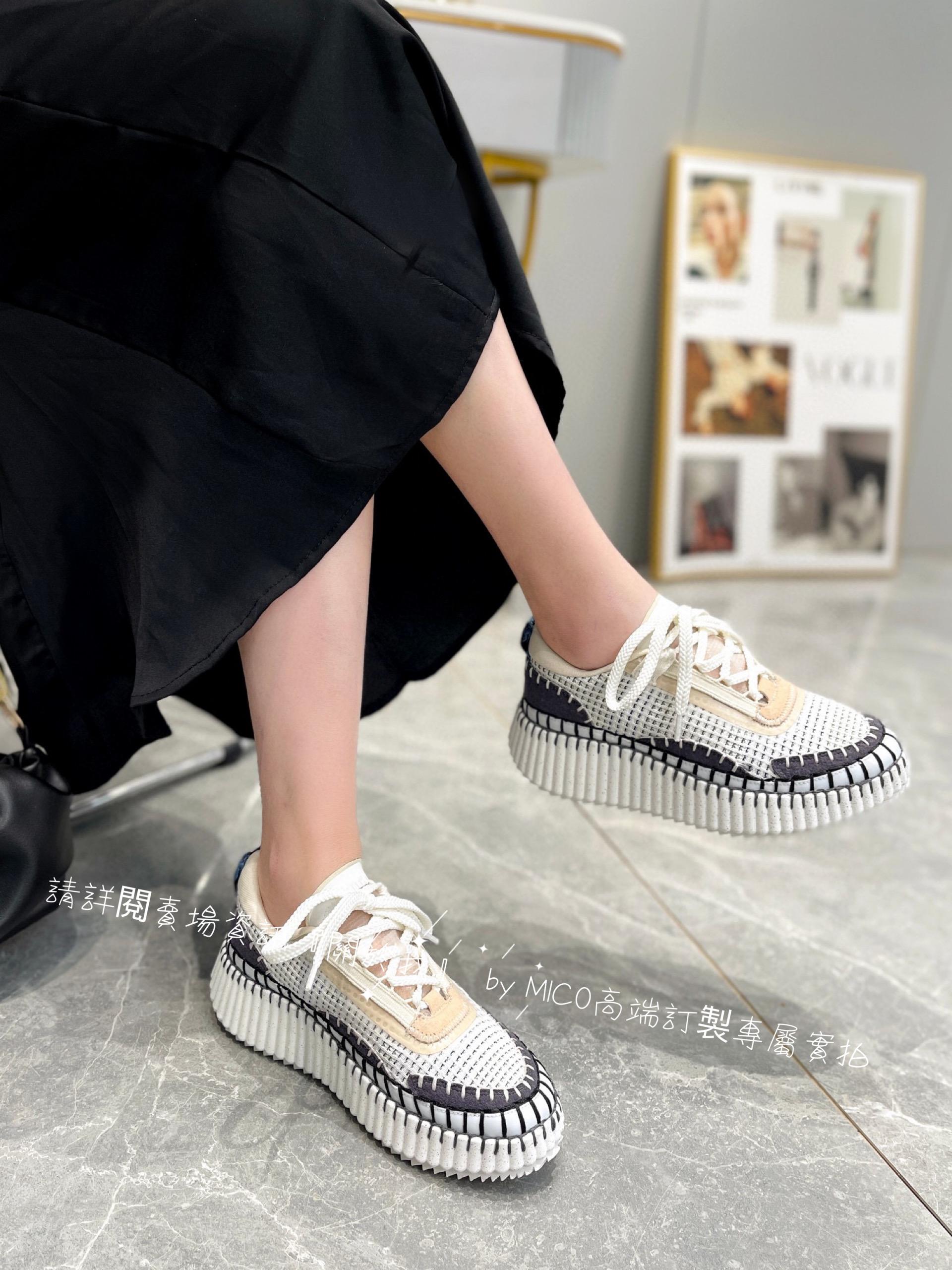 CHLOE 克洛伊 Nama sneaker 彩虹系列運動鞋 全手工縫馬克線 女碼35-42