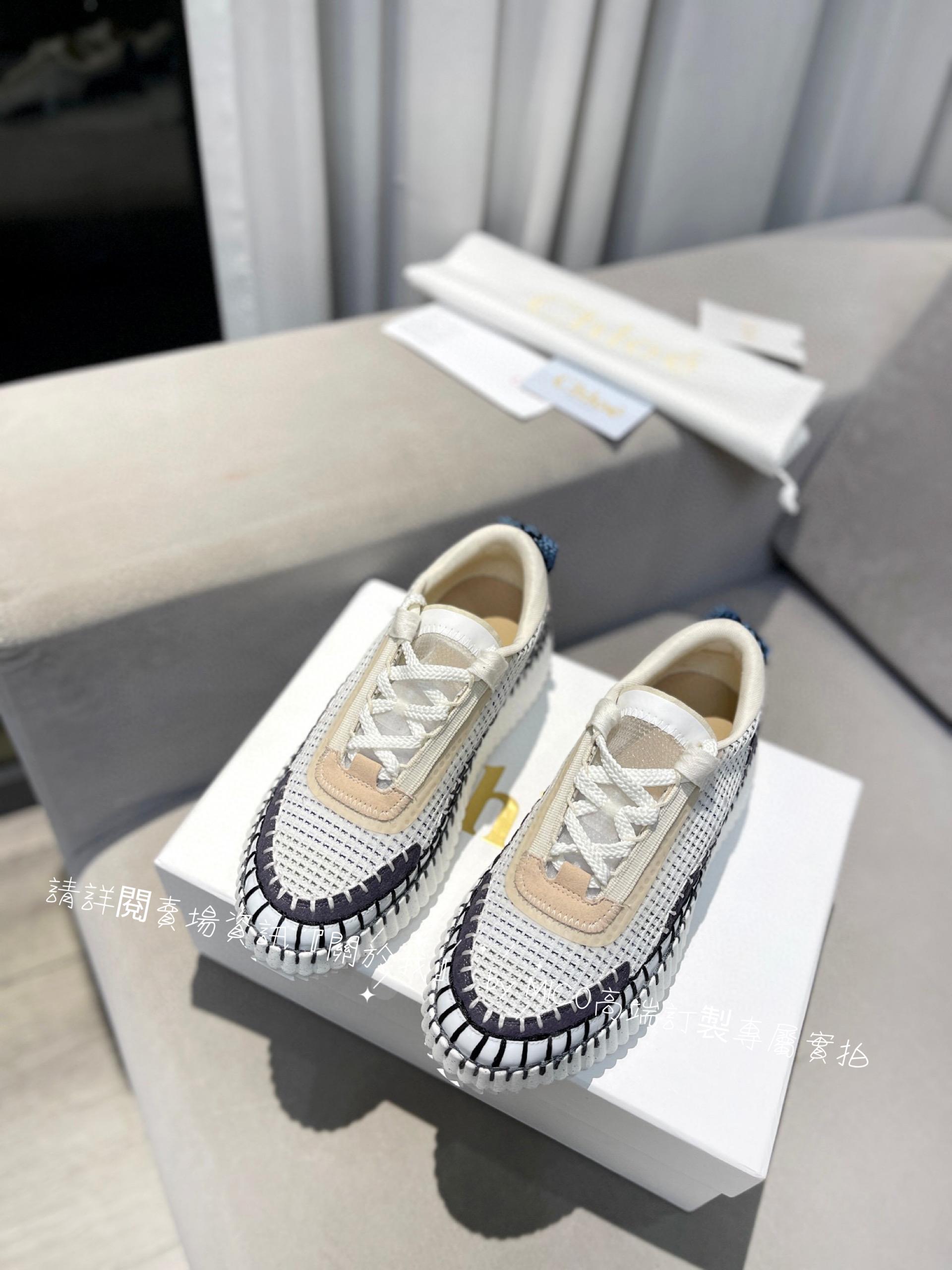 CHLOE 克洛伊 Nama sneaker 彩虹系列運動鞋 全手工縫馬克線 女碼35-42