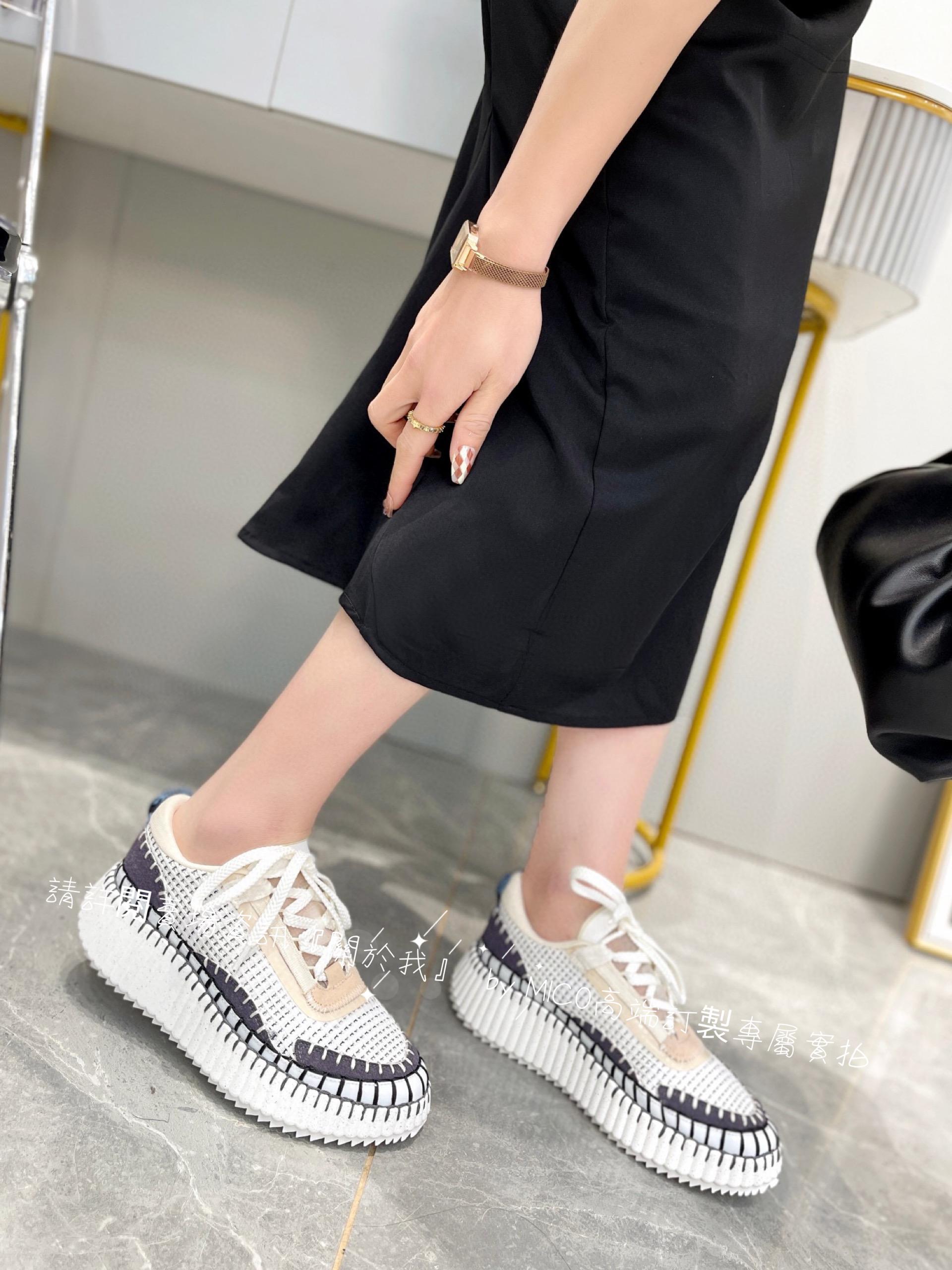 CHLOE 克洛伊 Nama sneaker 彩虹系列運動鞋 全手工縫馬克線 女碼35-42